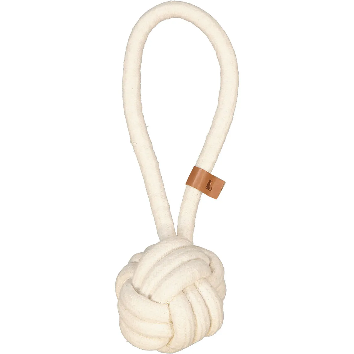 Hondentouw met bal - Wit