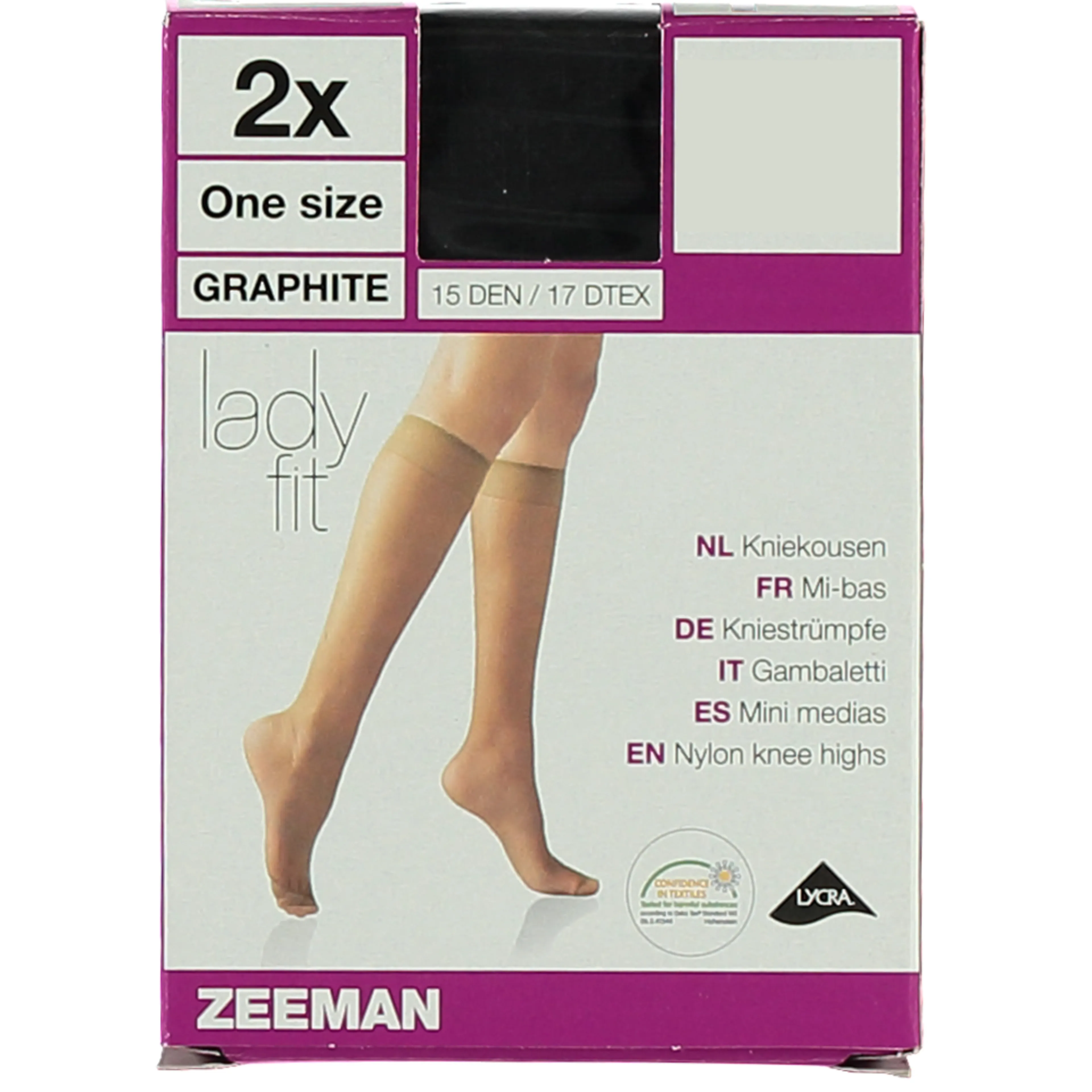 Lady fit Calcetines hasta la rodilla - Graphite