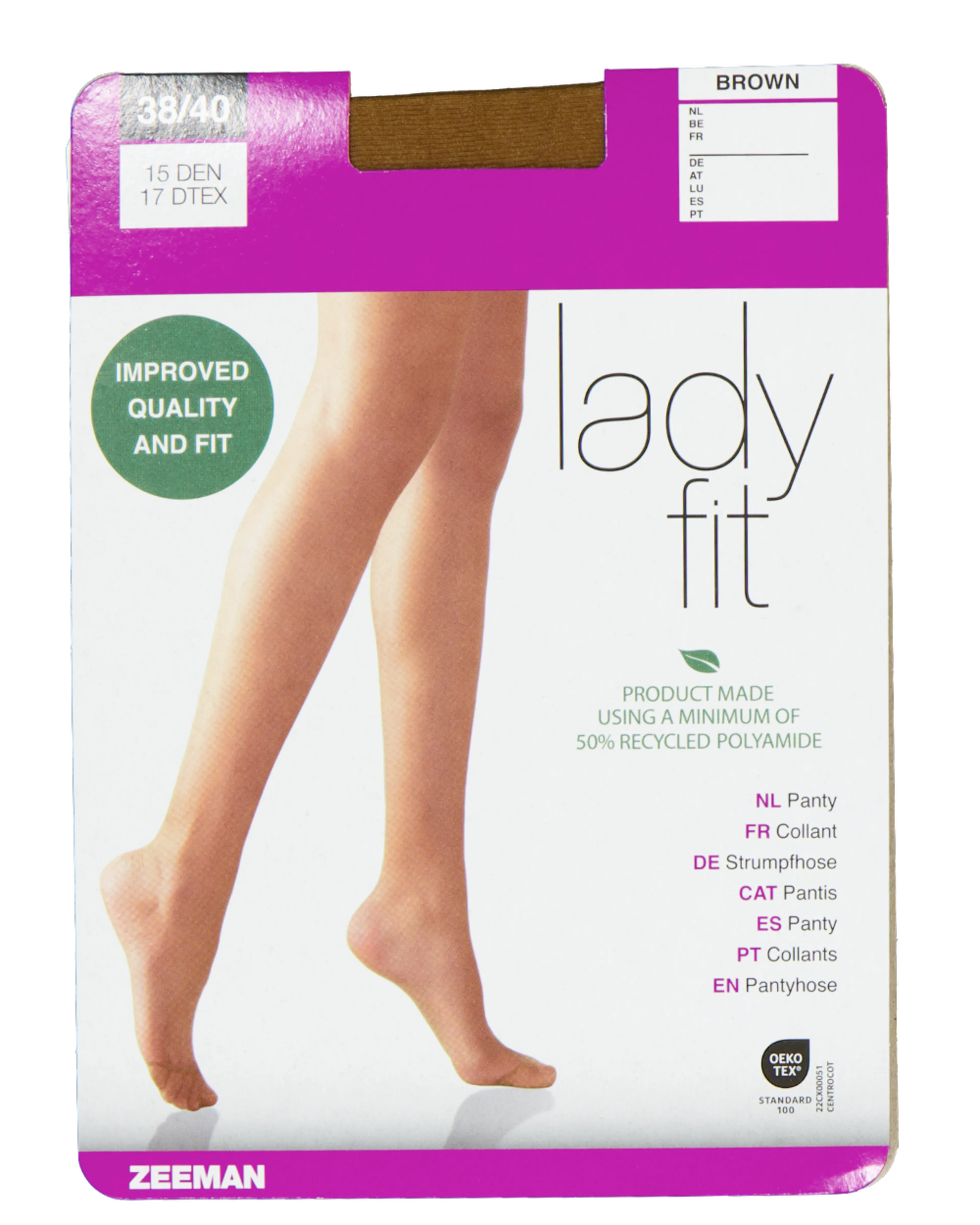 Lady fit Strumpfhose - Braun