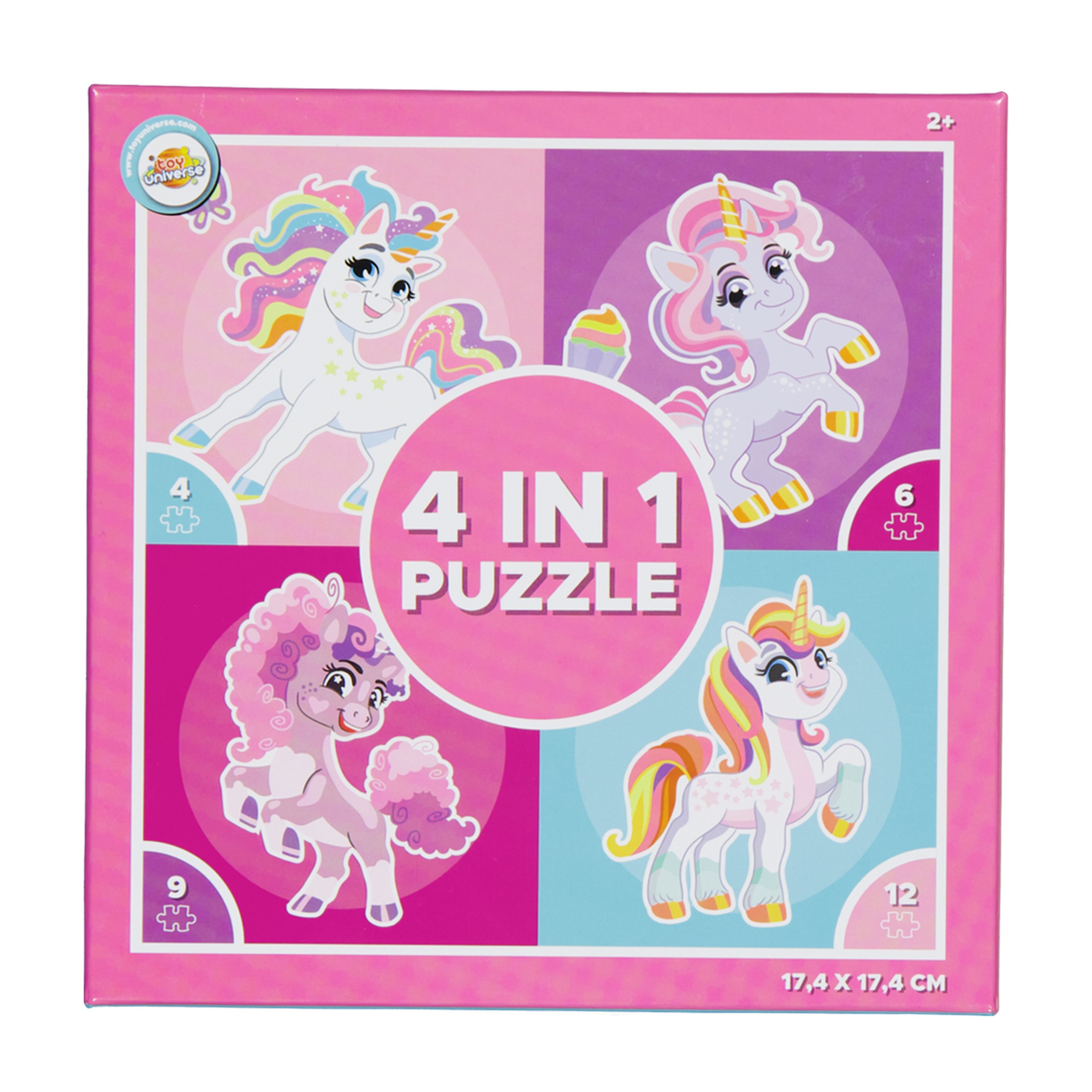 Puzzle 4 in 1 Rosa