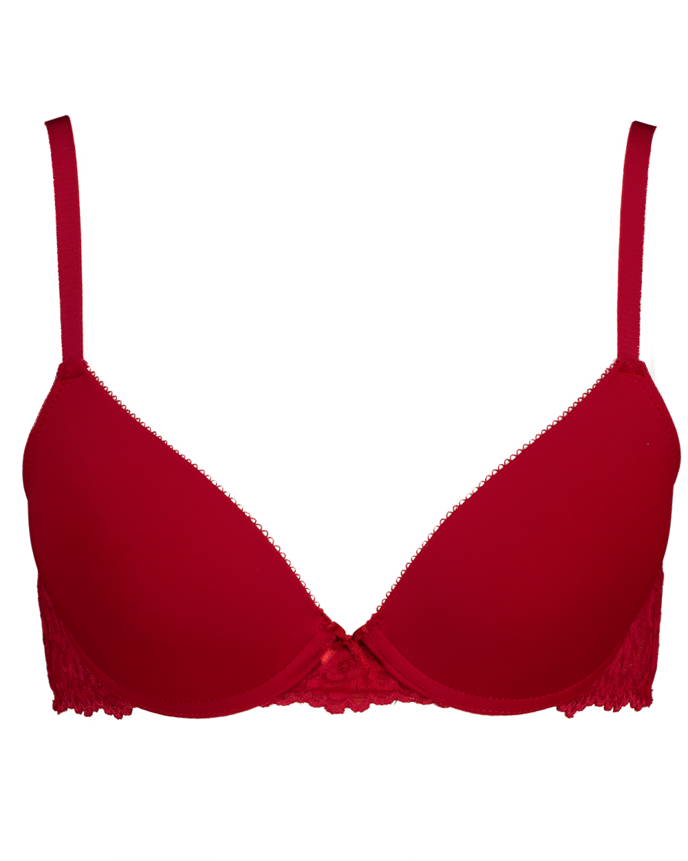Low rise plunge Padded BH - Rood