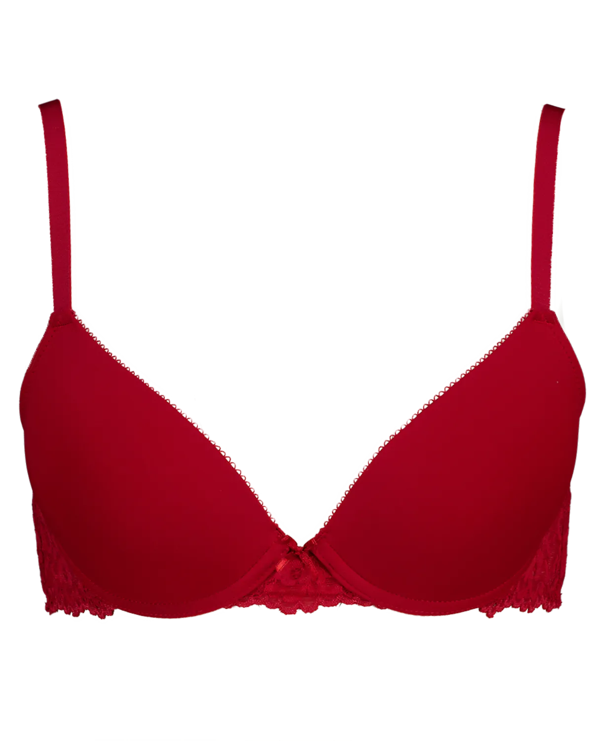 Low rise plunge Padded BH - Rood