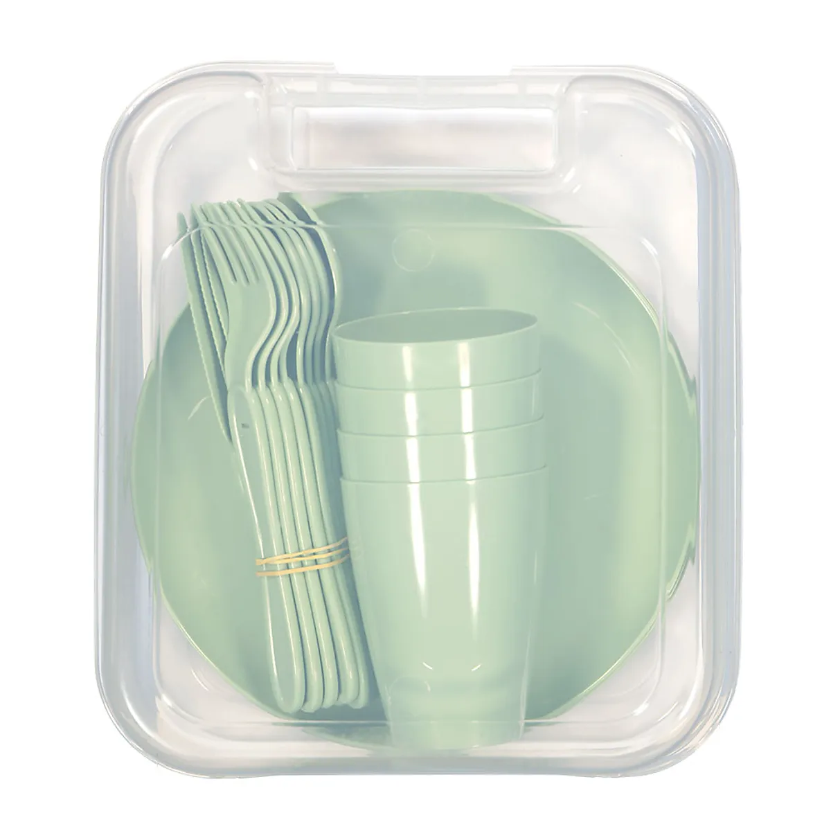Picknickbox met servies - Groen