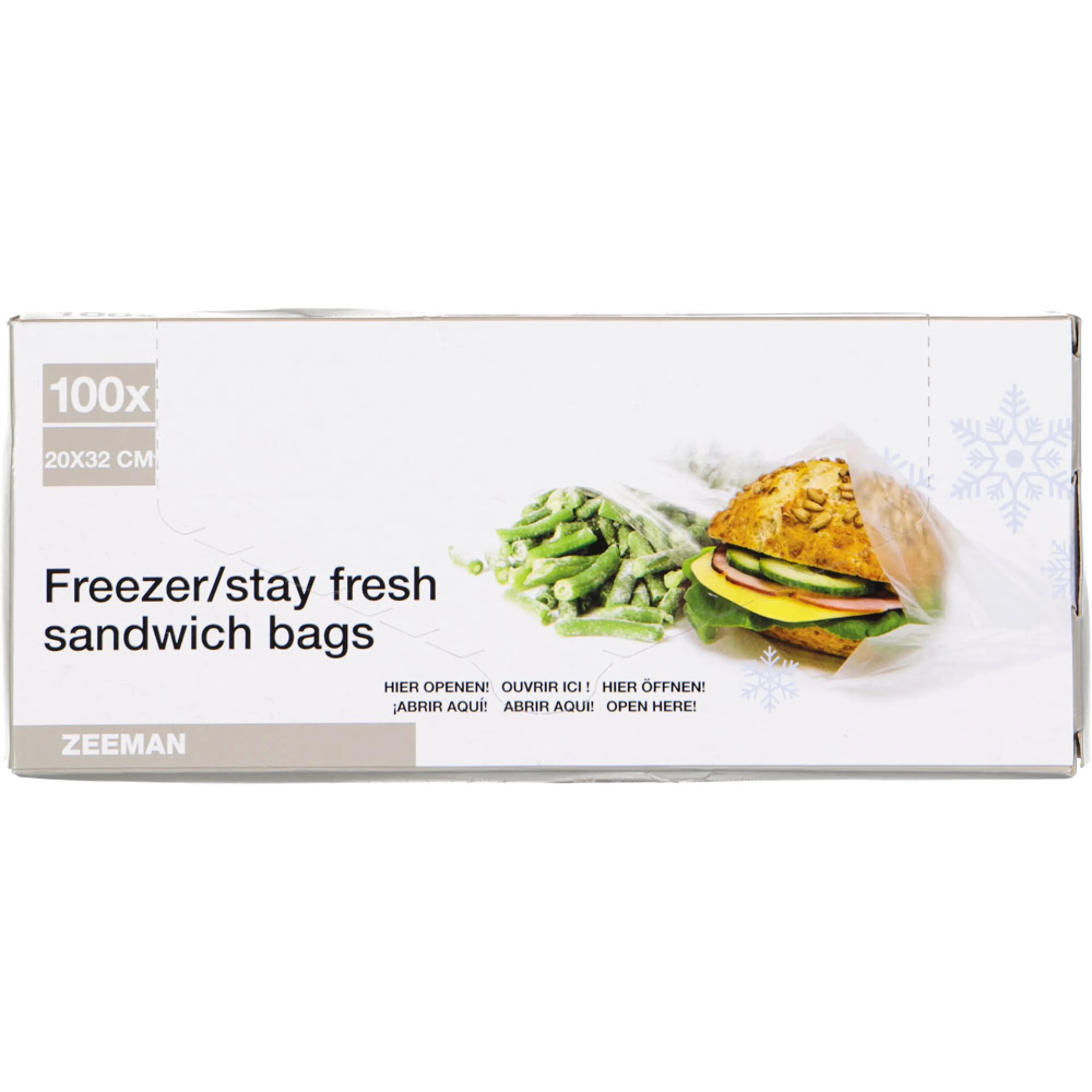 Boterham- en diepvrieszakken - Wit