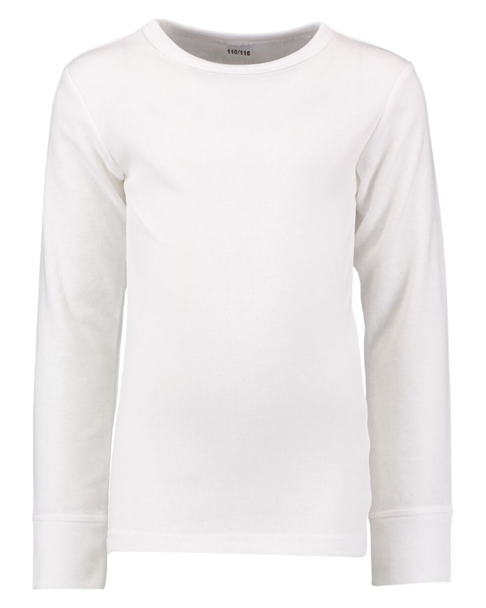 Rib Naadloos Thermo Sportshirt - Wit