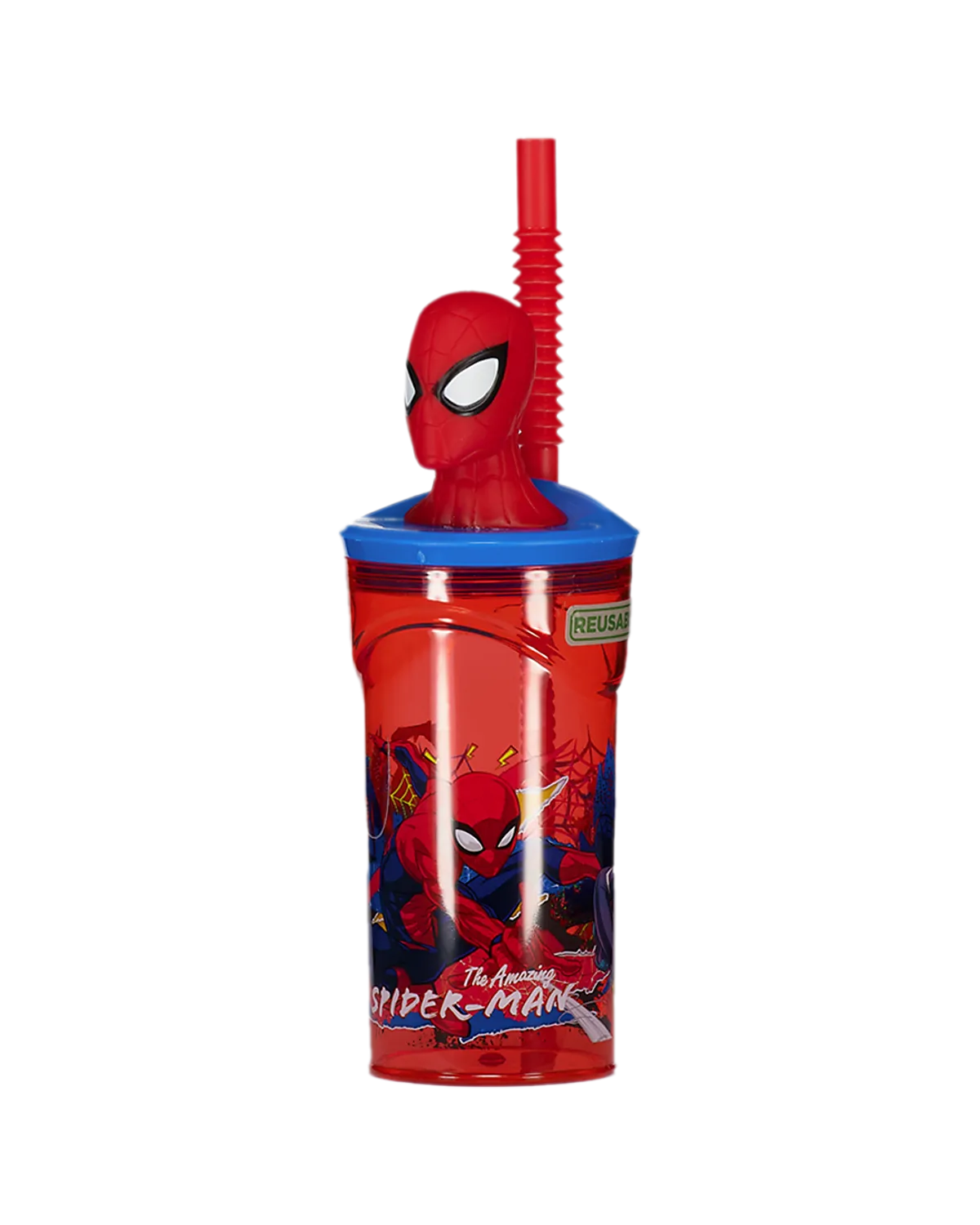 Becher mit Strohhalm - Rot