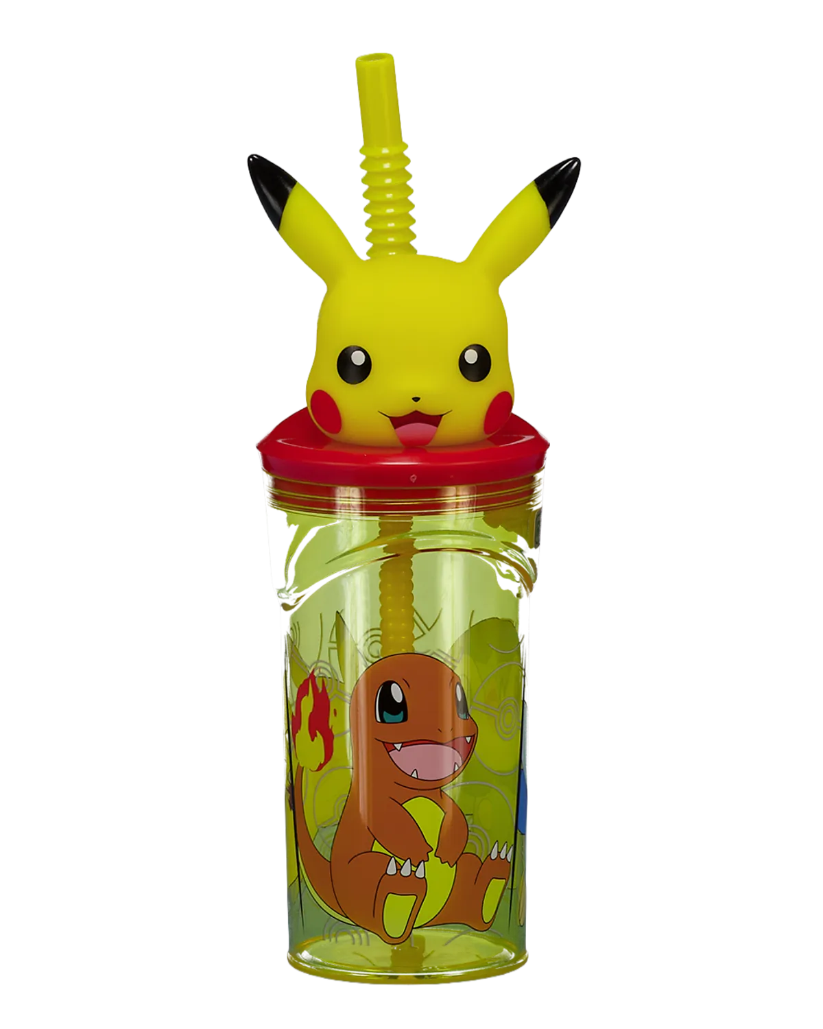 Drinkbeker met rietje - Geel