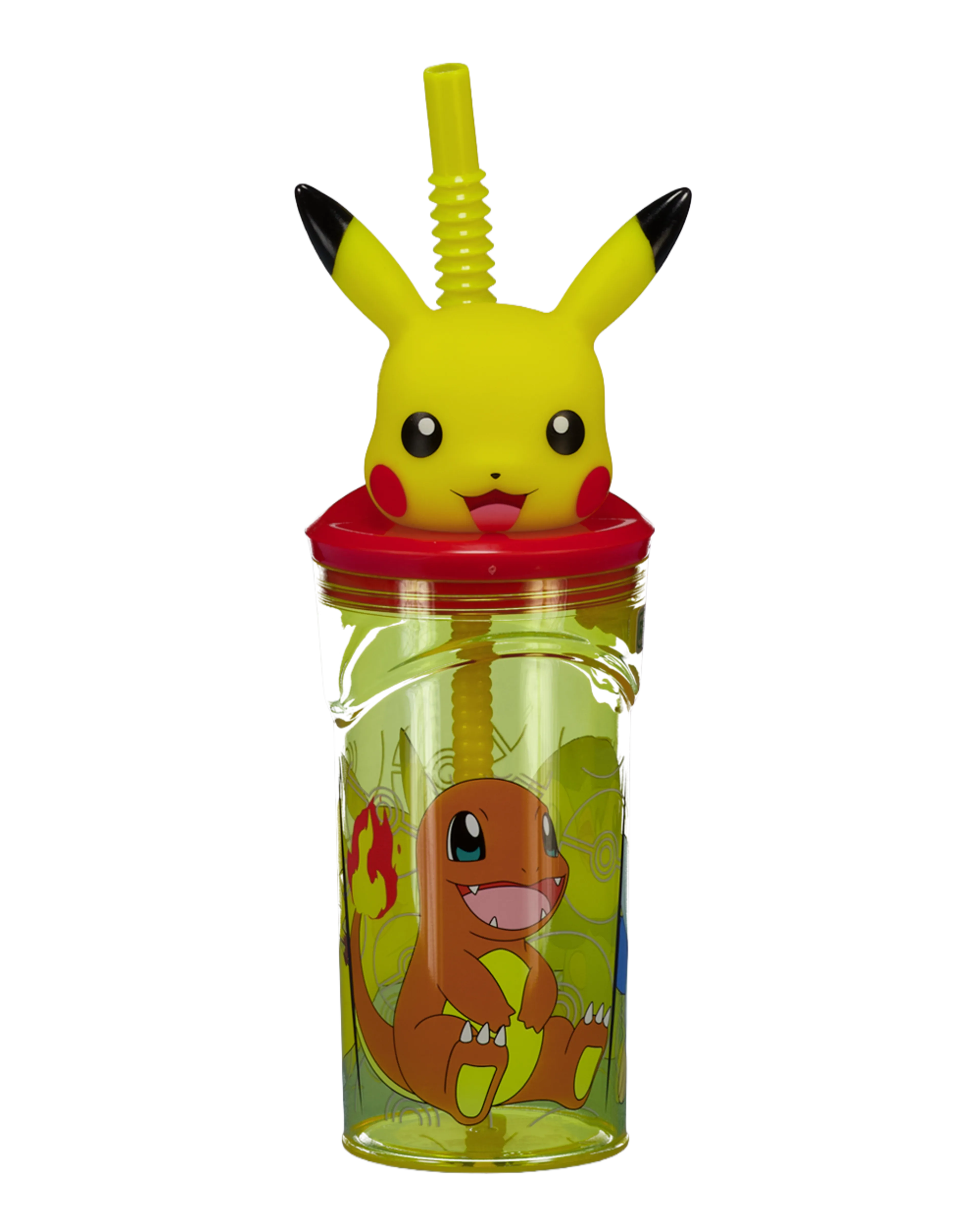 Drinkbeker met rietje - Geel