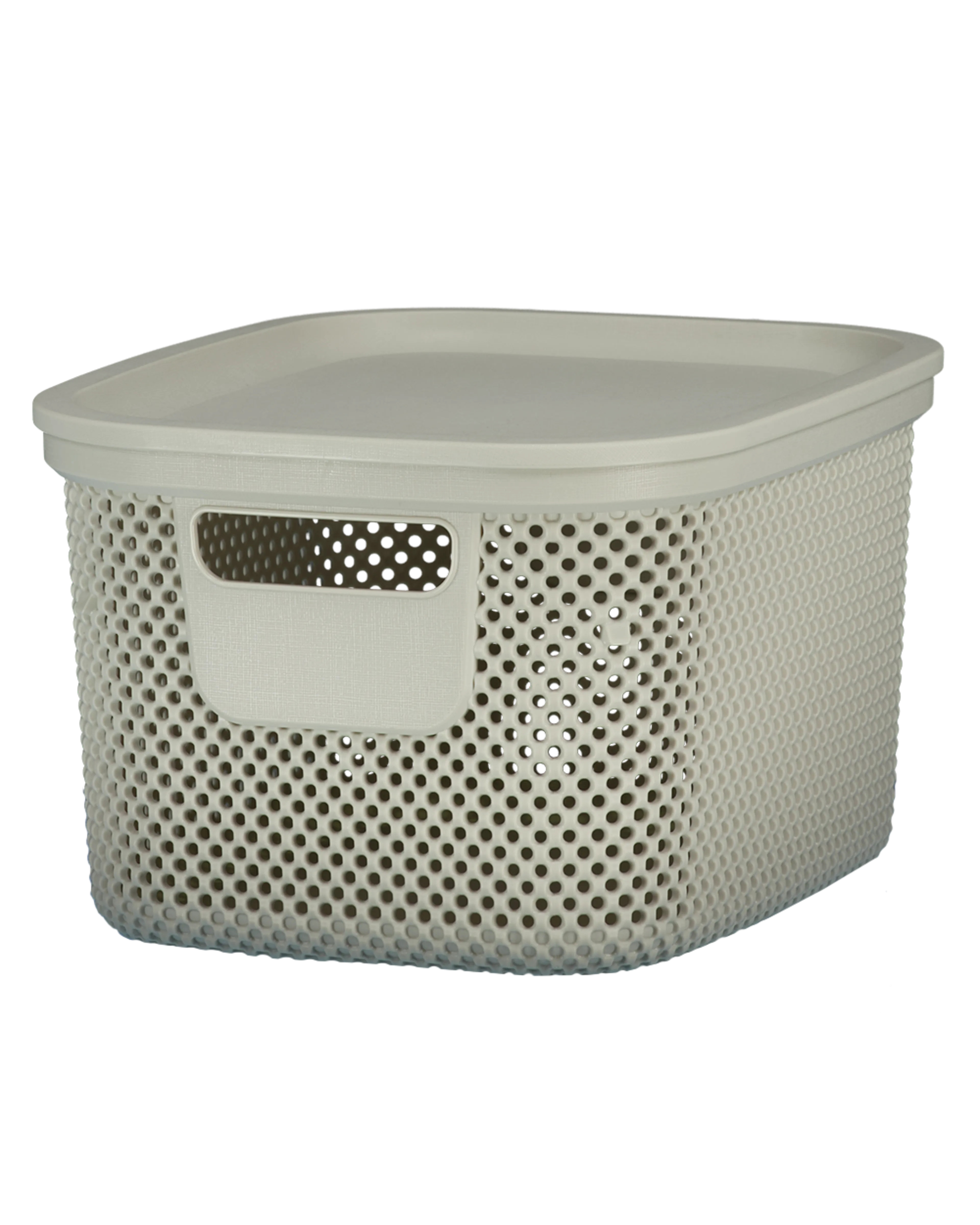 Boîte de rangement avec couvercle - Gris