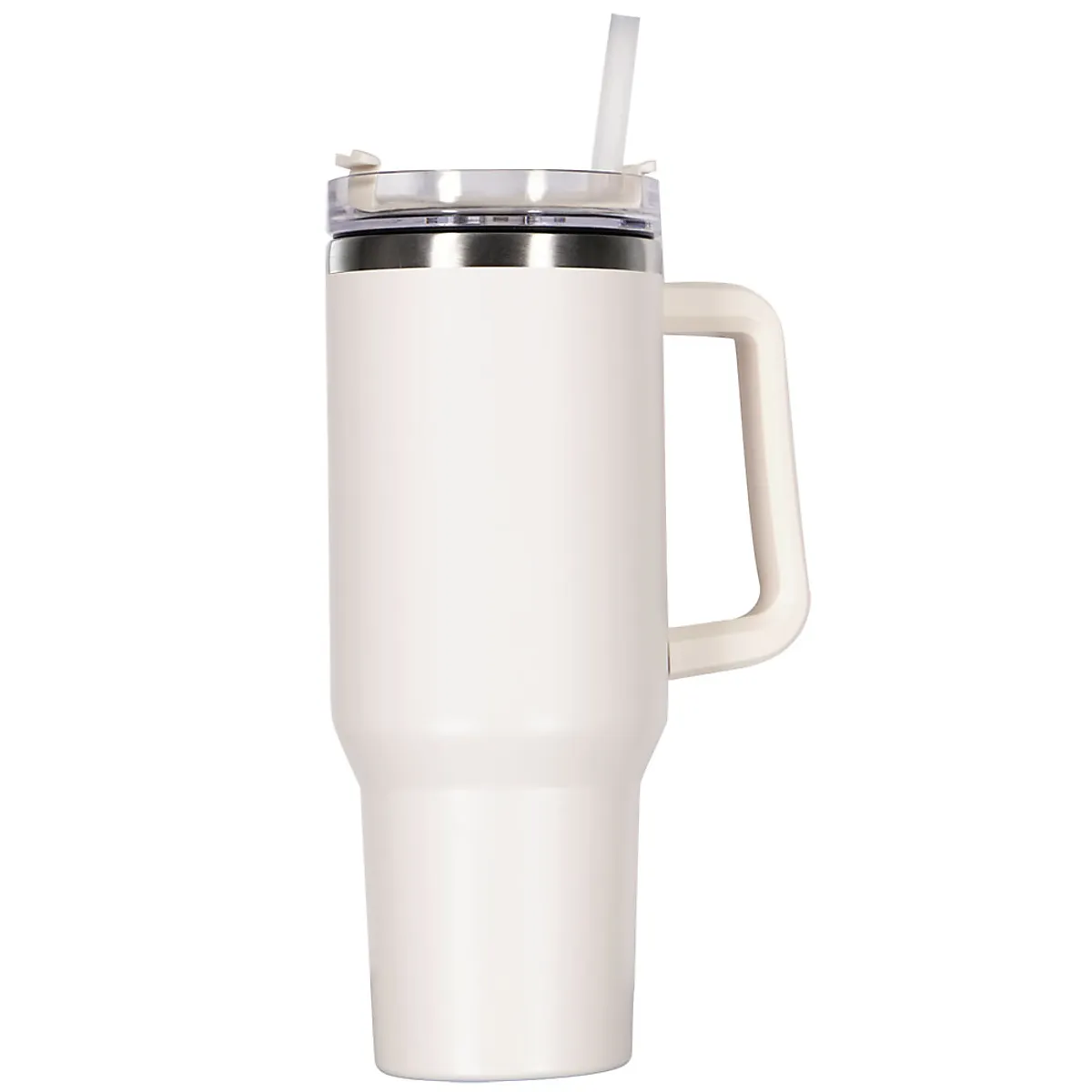 Drinkbeker met rietje - Wit