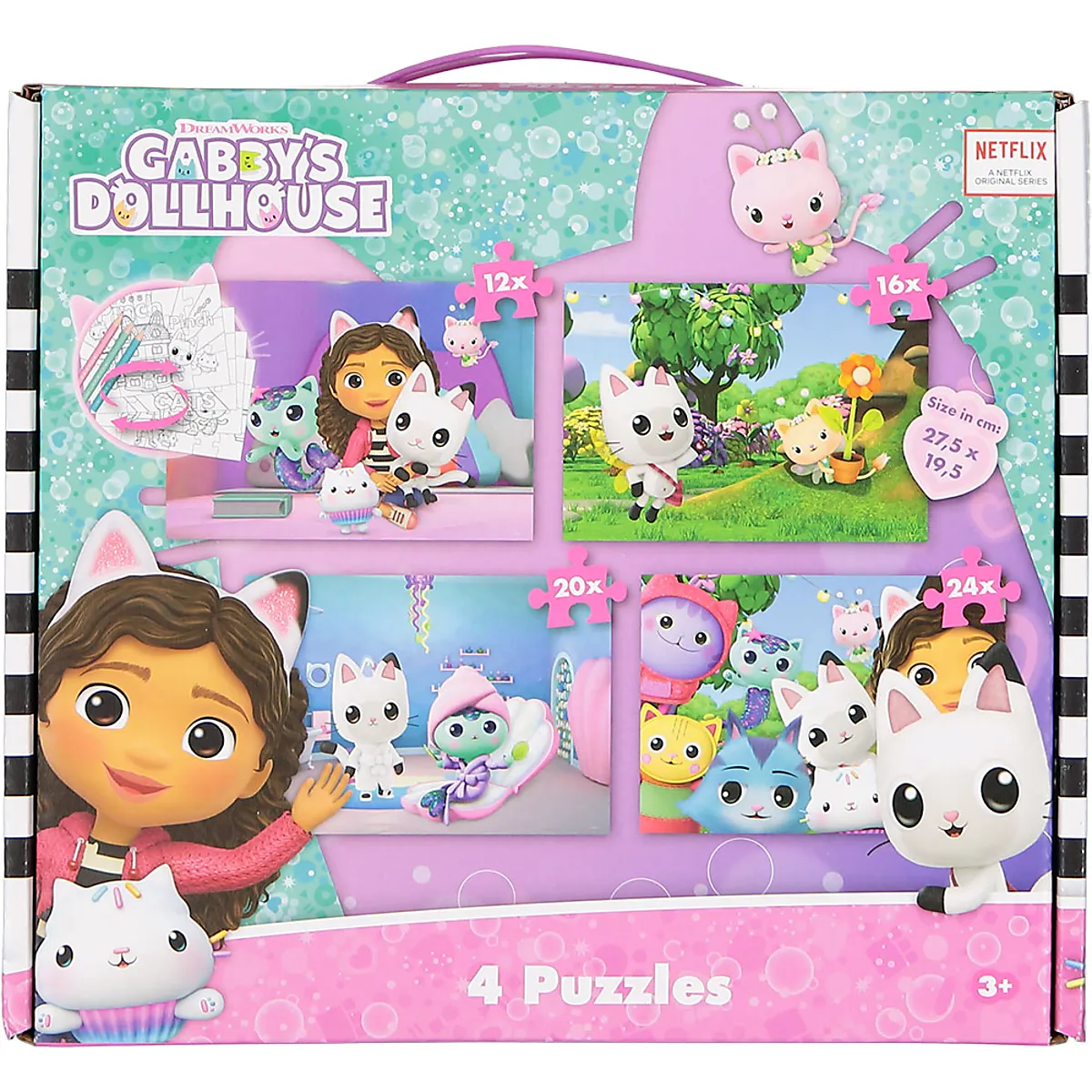 Puzzel 4-in-1 - Roze