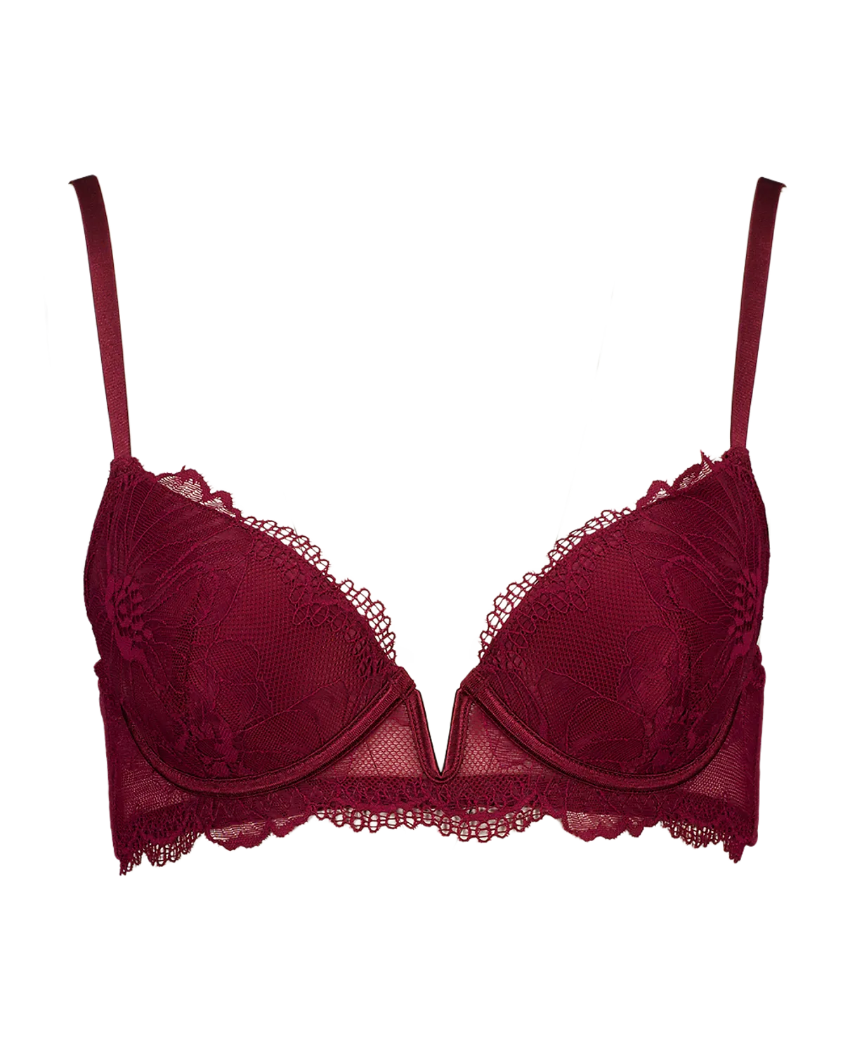 Cheeky plunge Padded BH - Rood