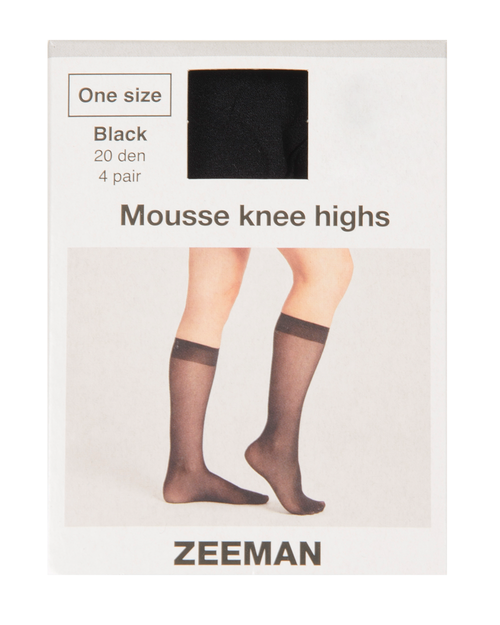 Mousse Kniekousen - Zwart