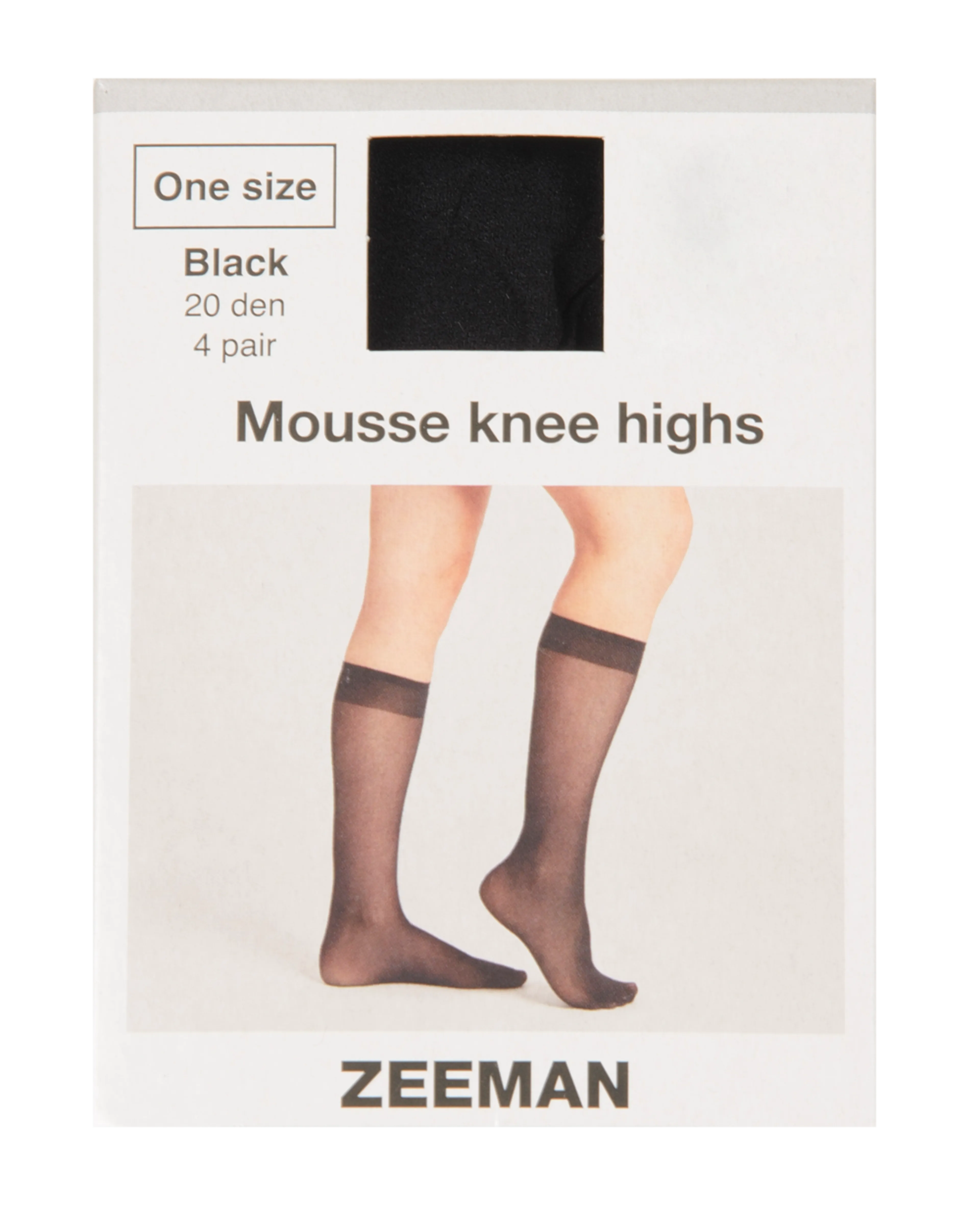 Mousse Kniekousen - Zwart