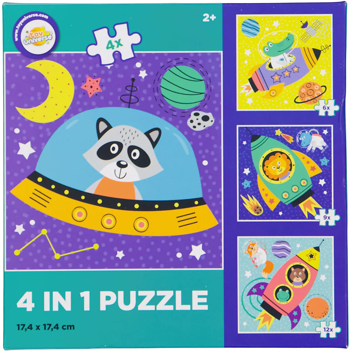 Puzzle 4 en 1 - Bleu