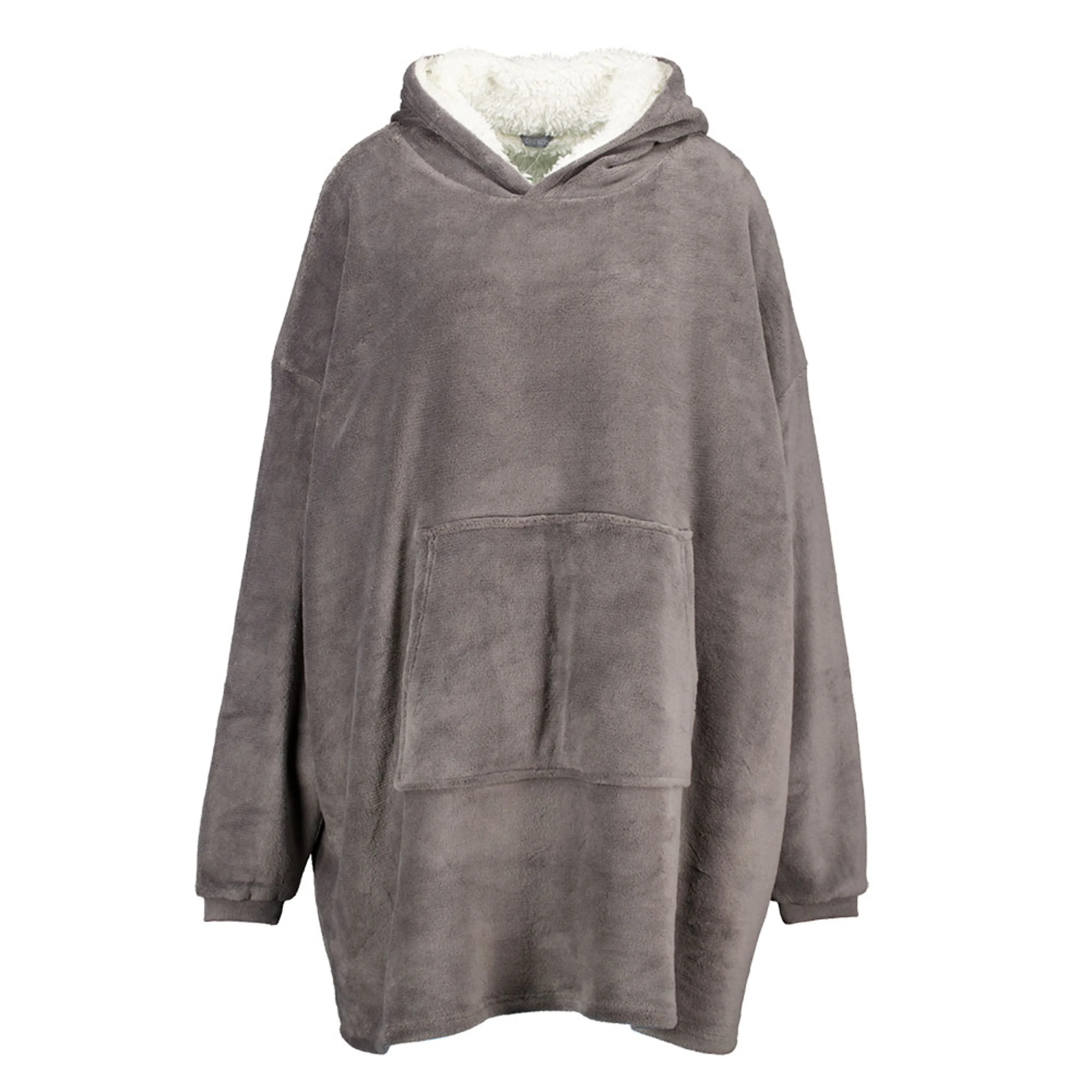 Sudadera con capucha tipo manta - Gris