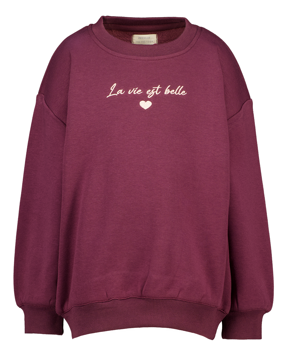 Meisjes Sweater - Rood (Ronde hals)
