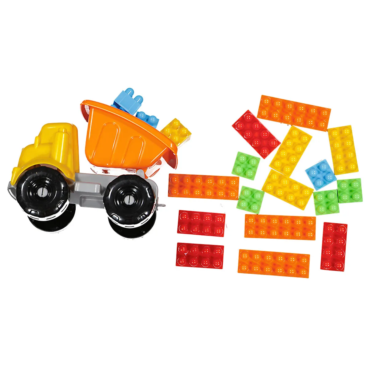 Spielzeugtruck mit Klötzen - Orange