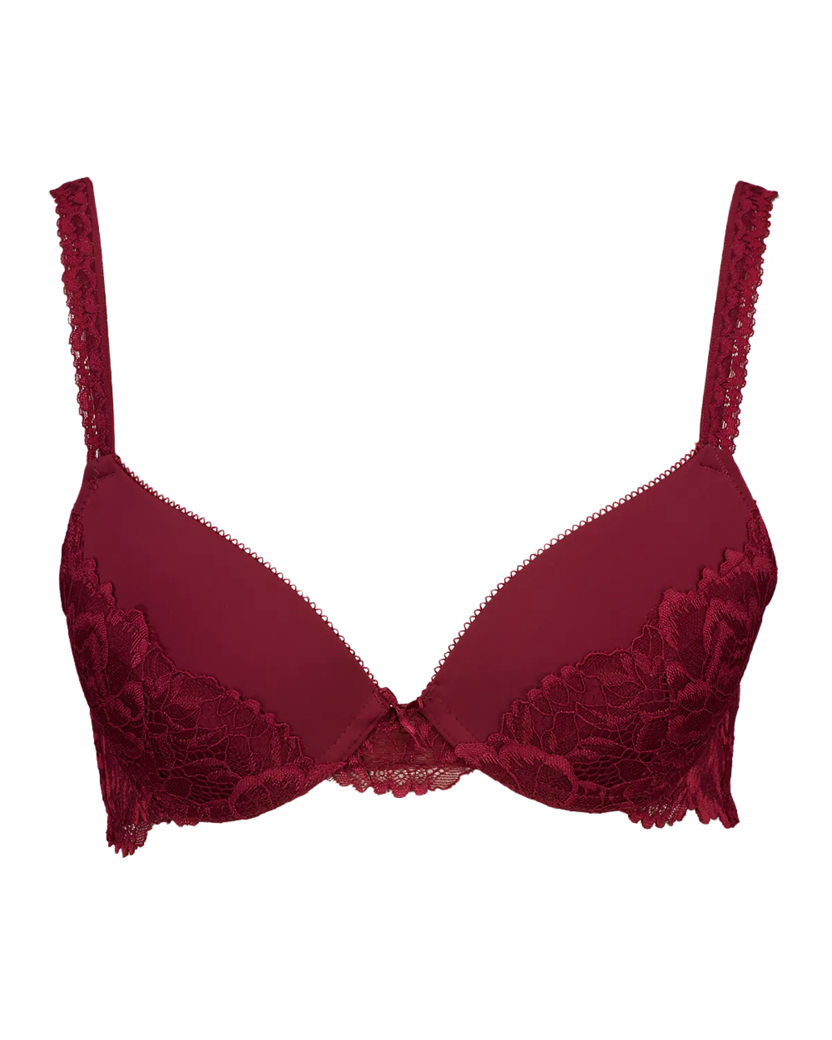 Low rise plunge Soutien-gorge padd� - Rouge