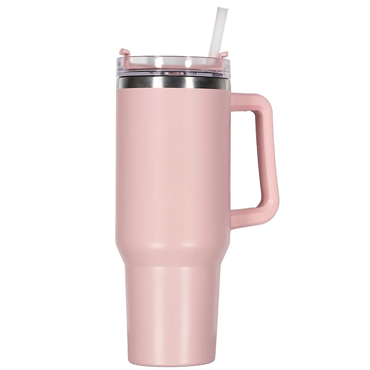 Drinkbeker met rietje - Roze