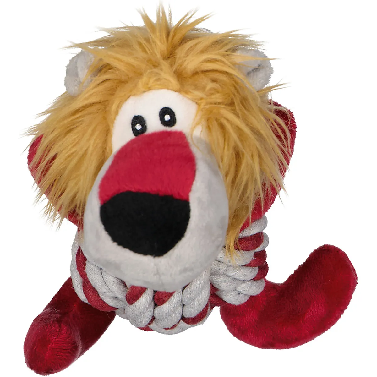 Corda com bola para cães - Vermelho