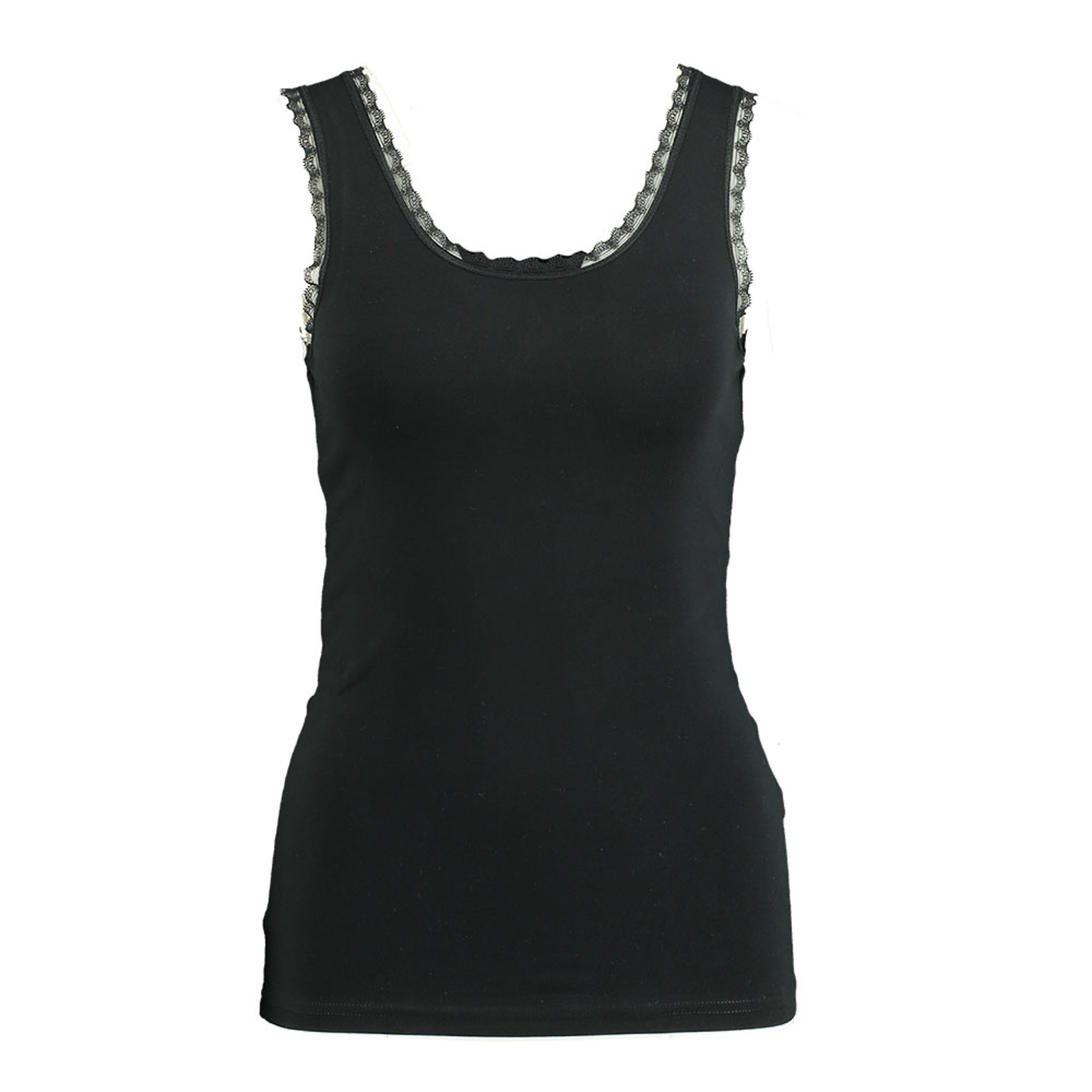 Camisola de alças Preto