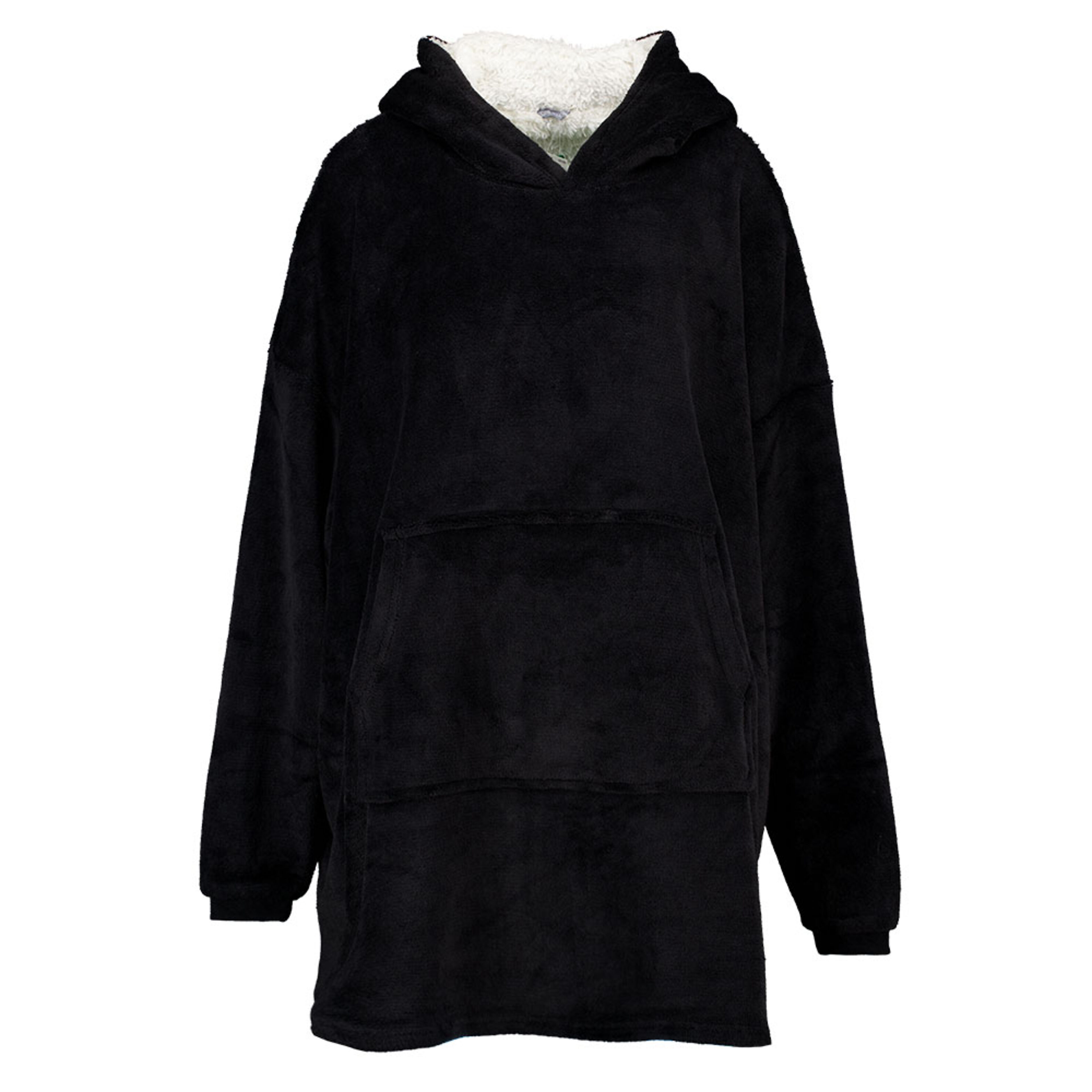 Sudadera con capucha tipo manta Negro