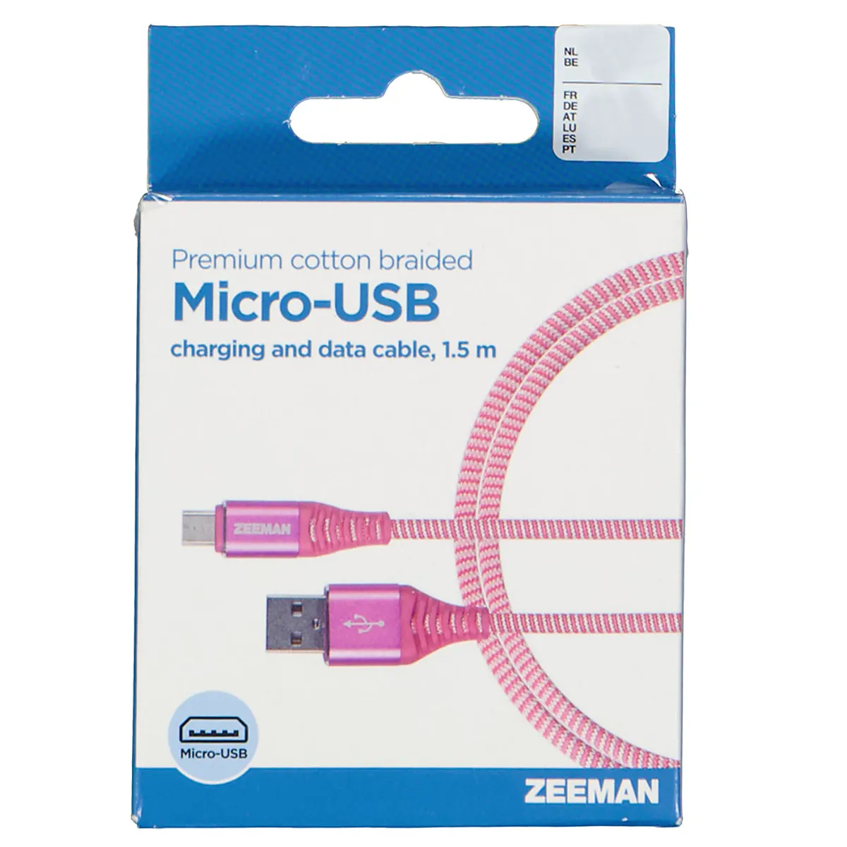 Micro-USB-oplaadkabel - Roze