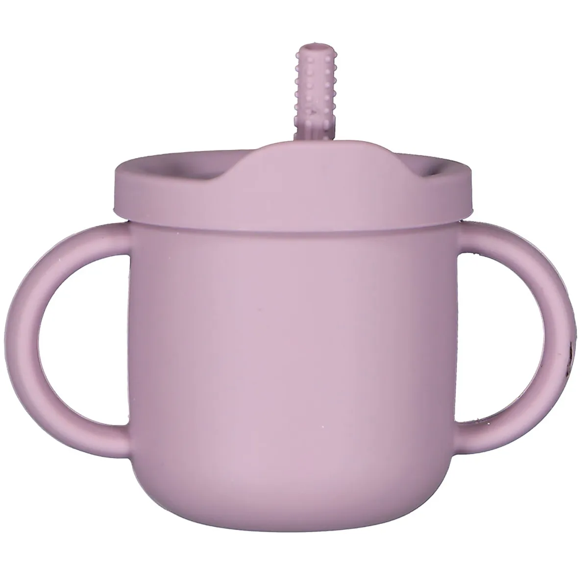 Becher mit Strohhalm - Violett