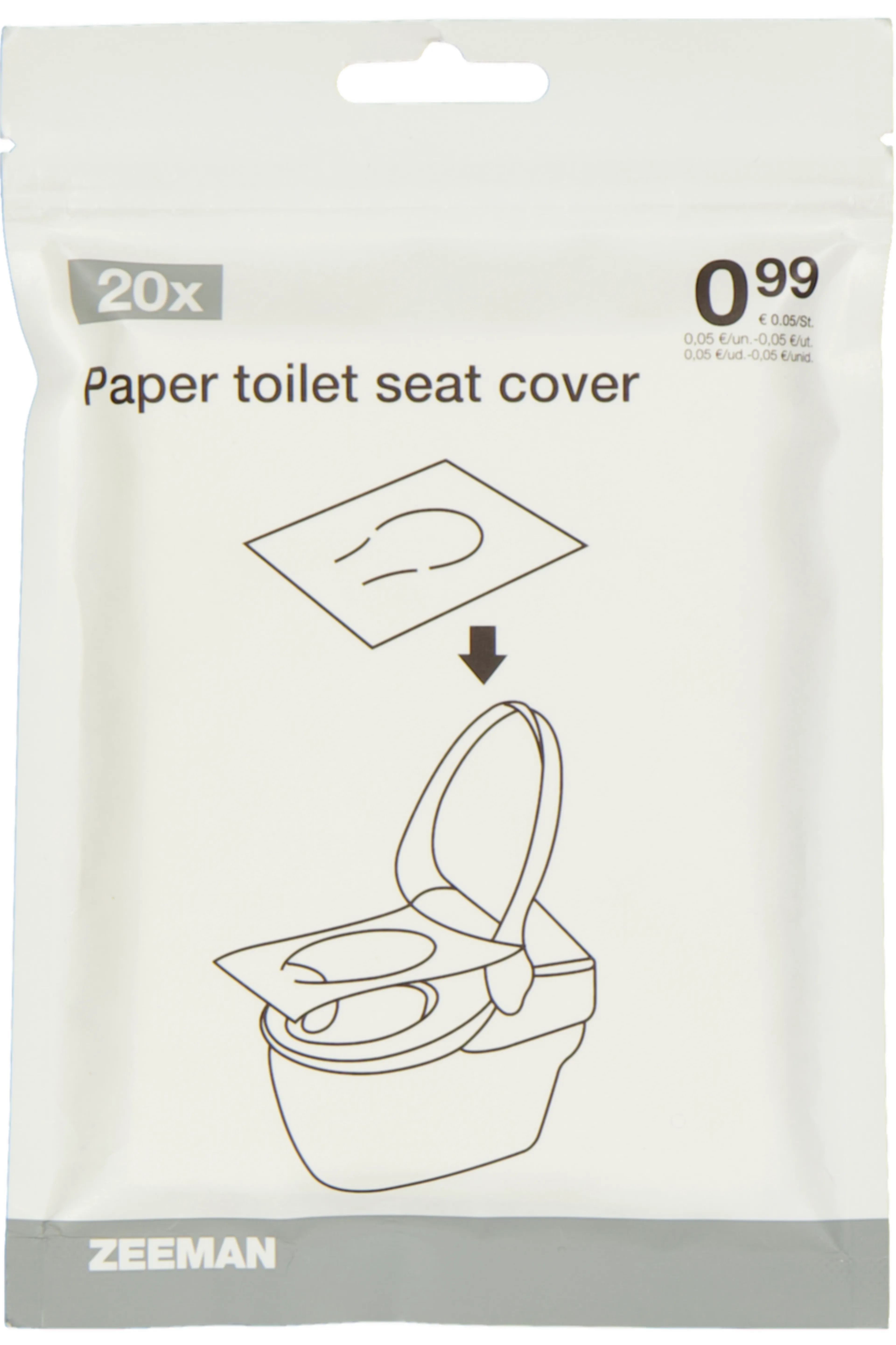 Protection papier pour lunette WC - Blanc