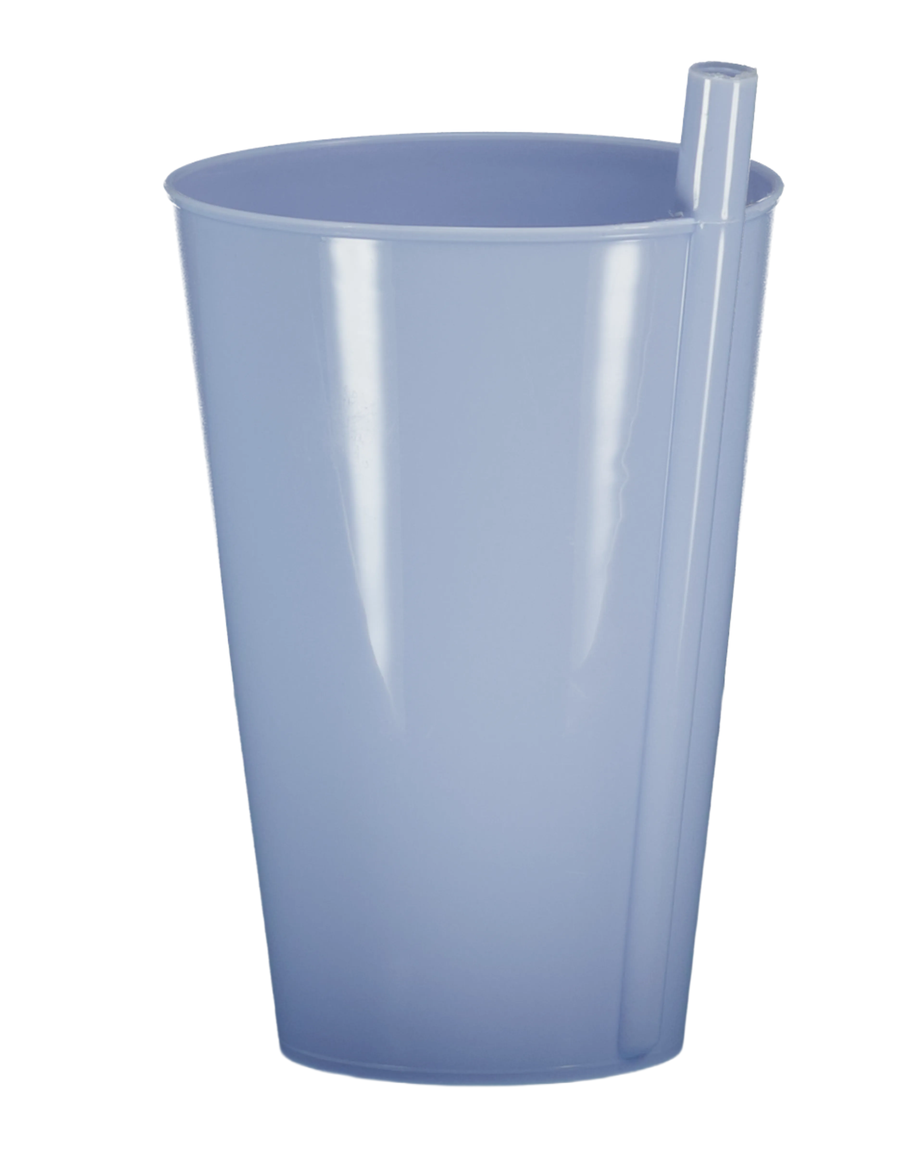 Gobelet avec paille - Bleu