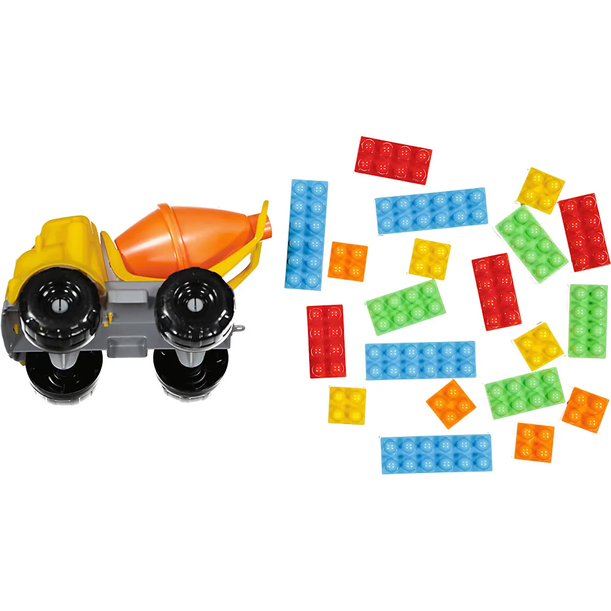 Spielzeugtruck mit Klötzen - Orange