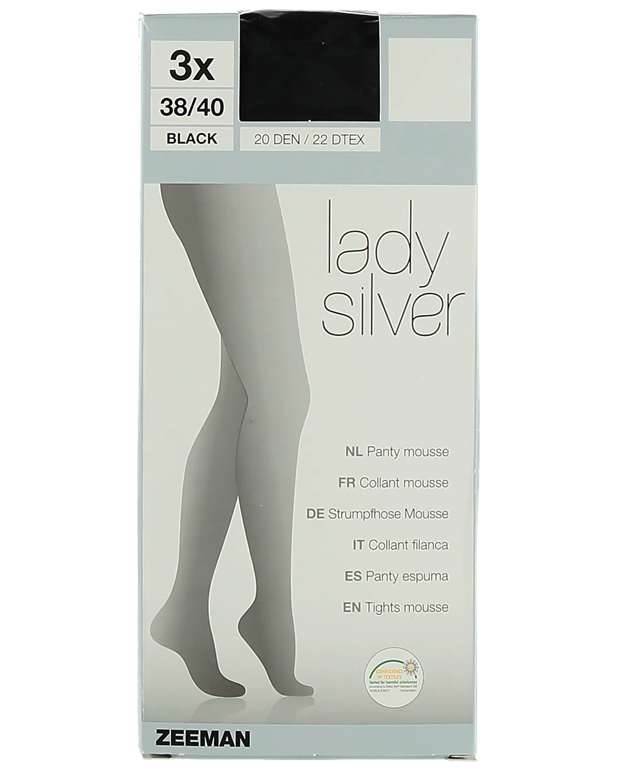 Lady silver Collant - Noir