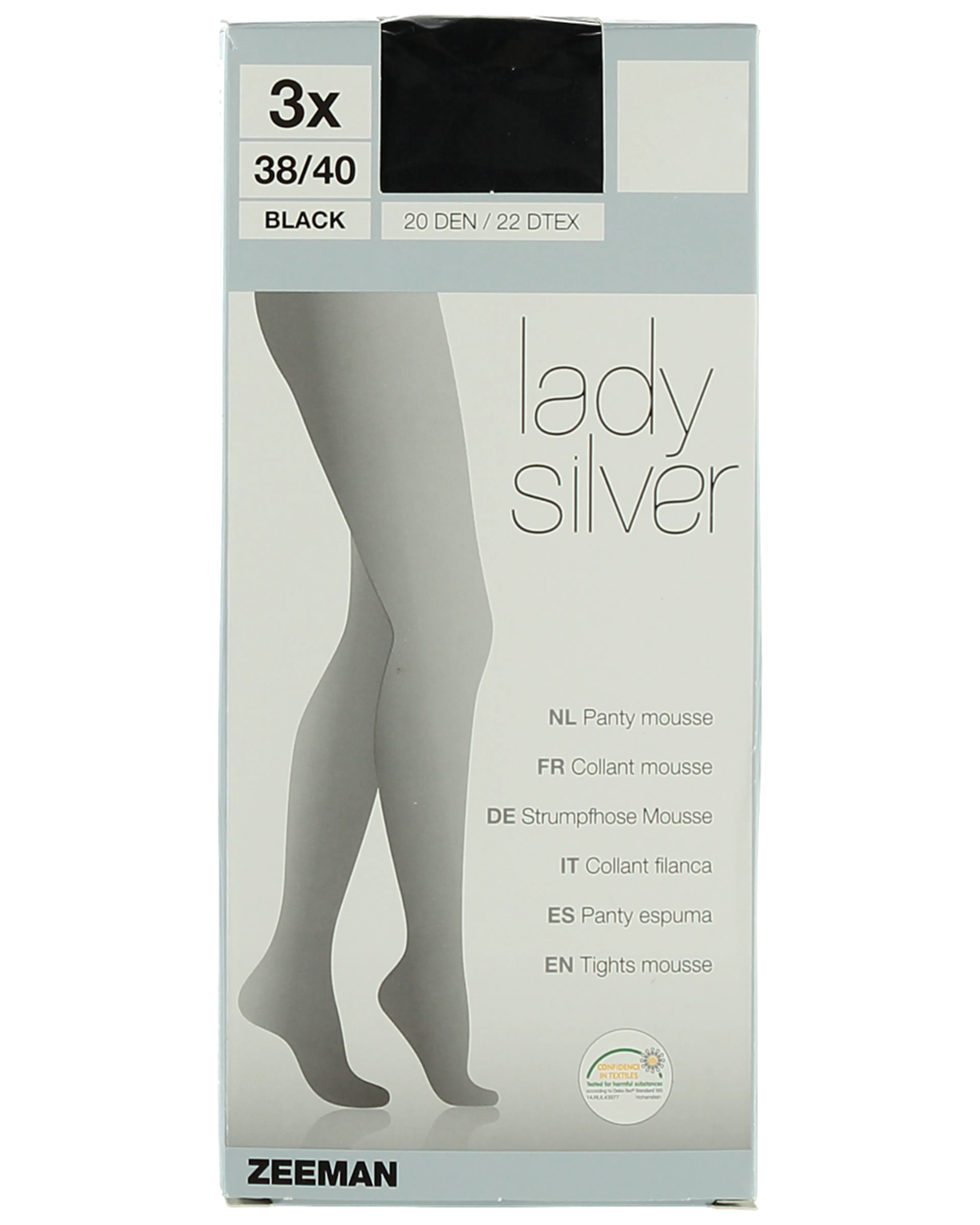 Lady silver Strumpfhose - Schwarz