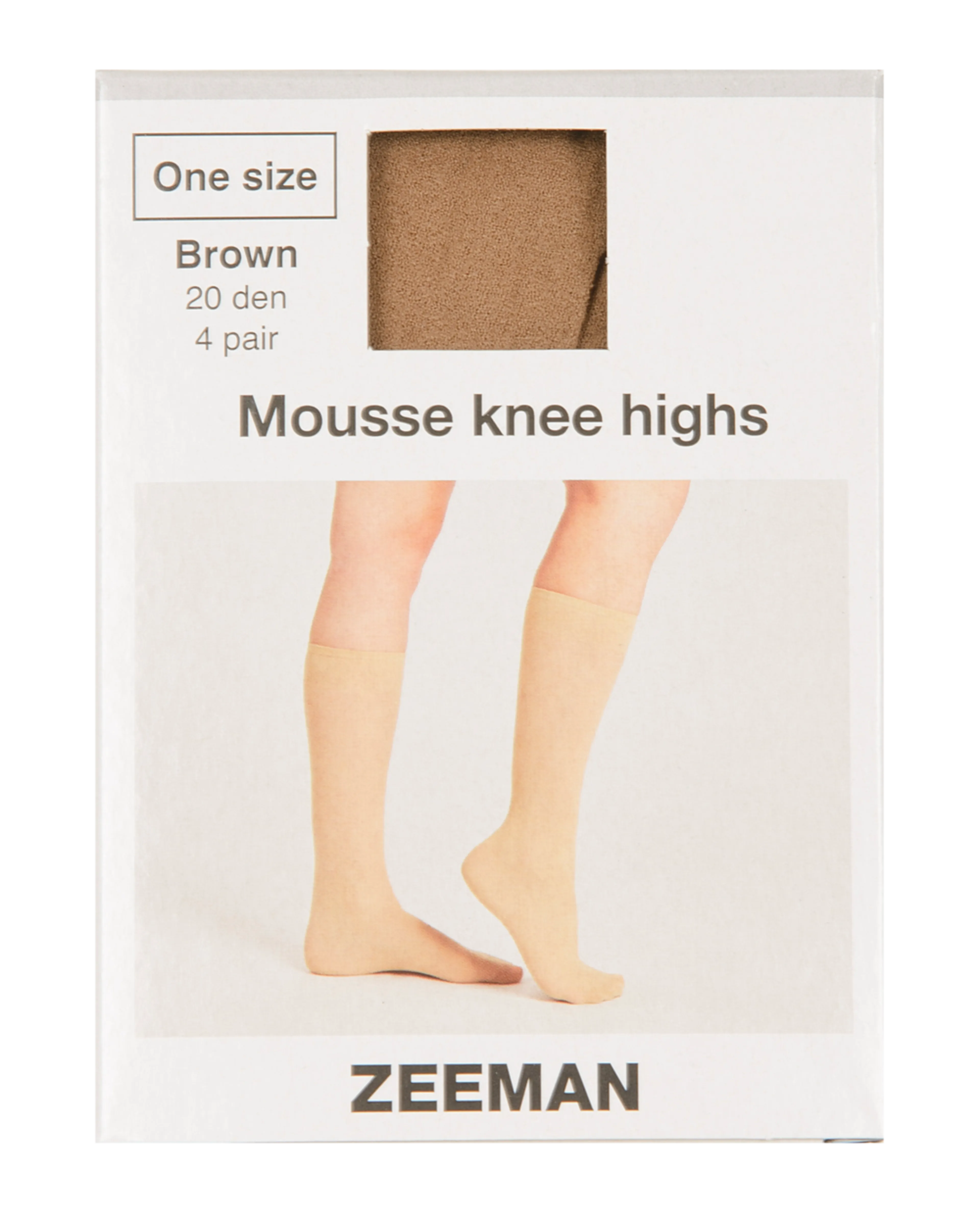 Mousse Kniestrümpfe - Braun