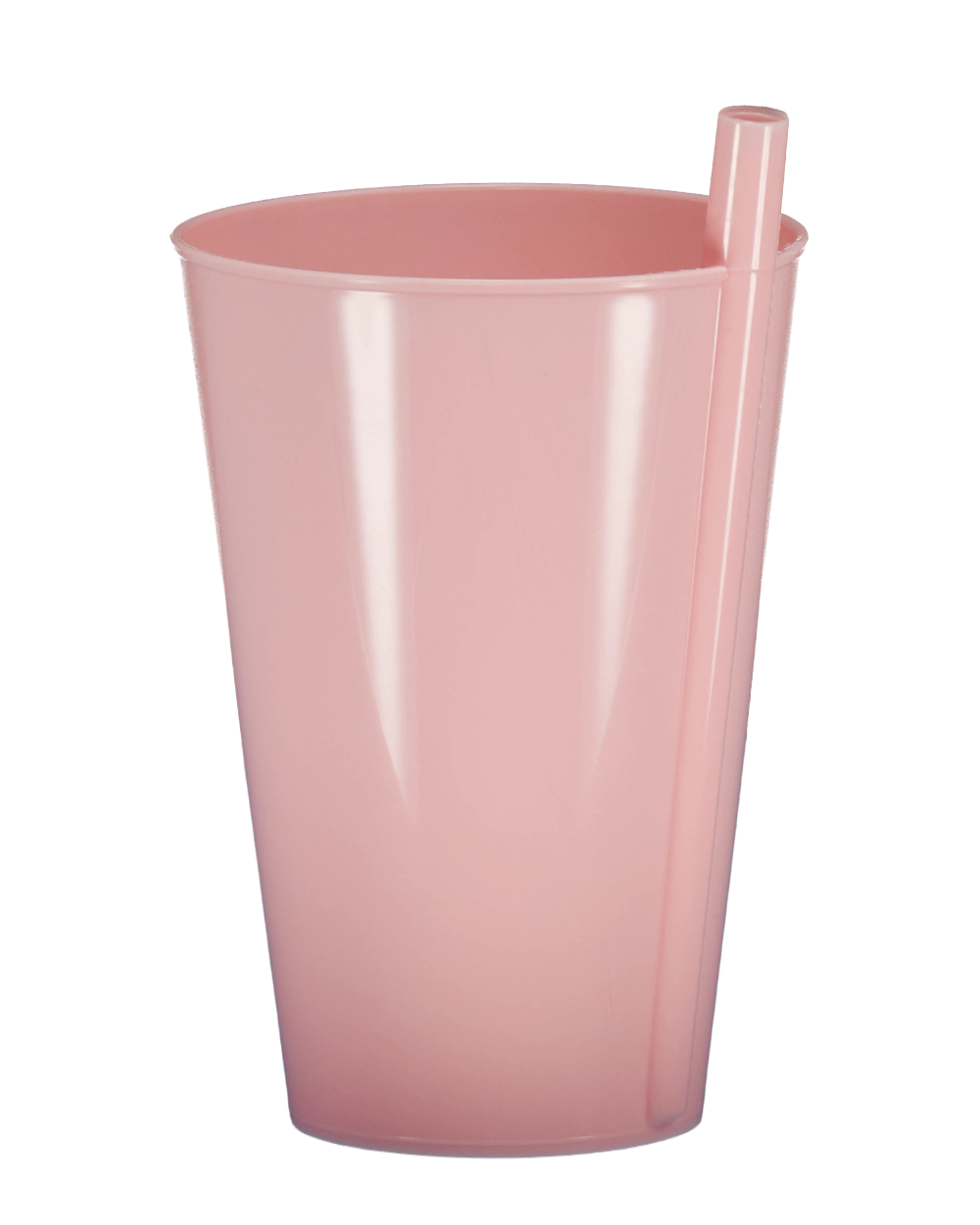 Gobelet avec paille - Rose