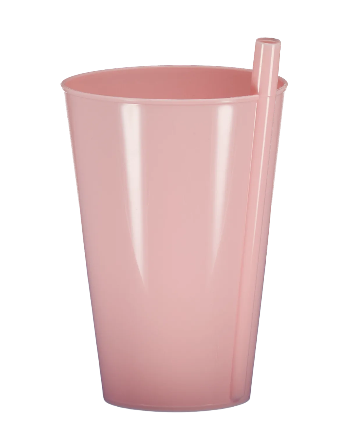 Beker met rietje - Roze