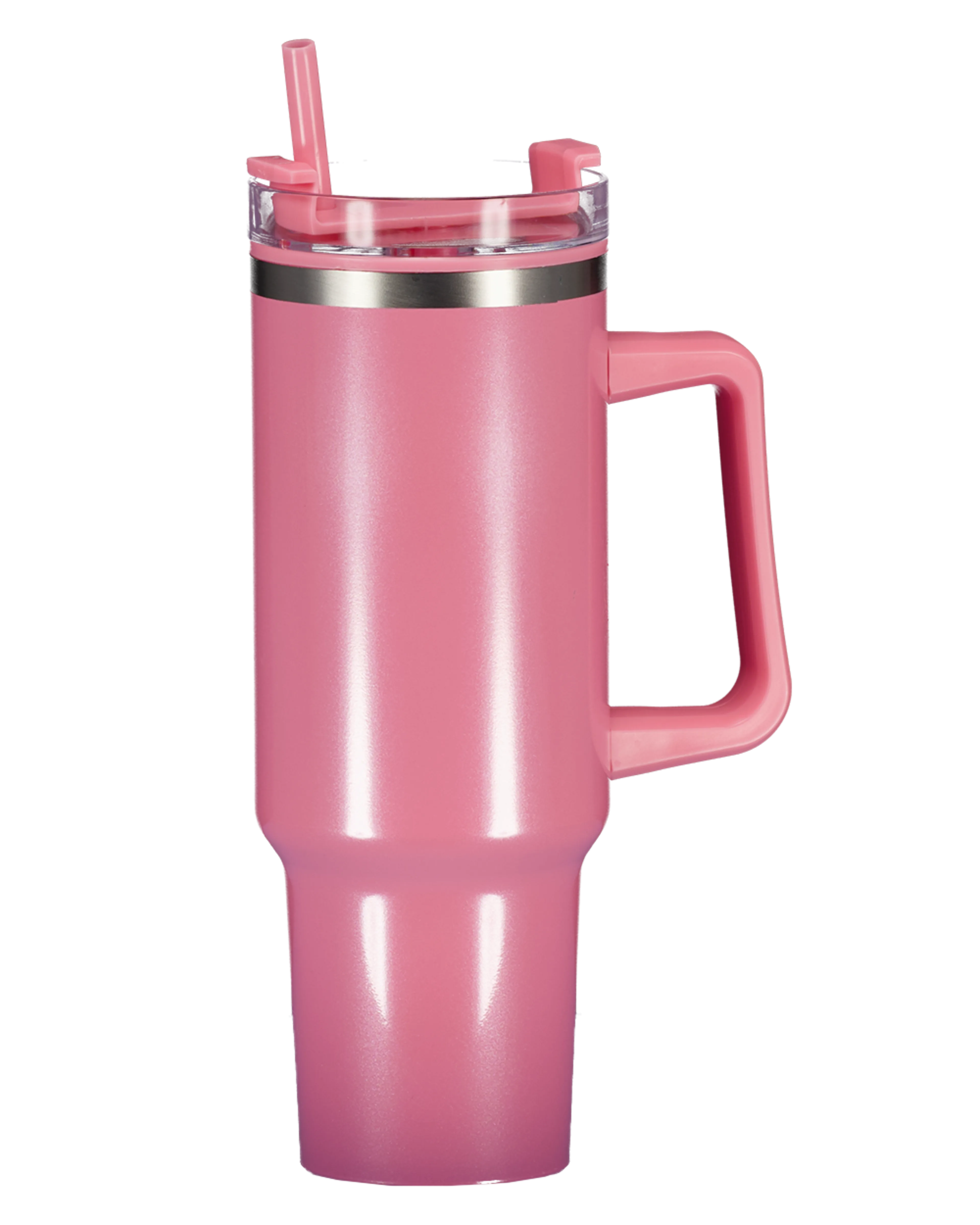 Gobelet avec paille - Rose