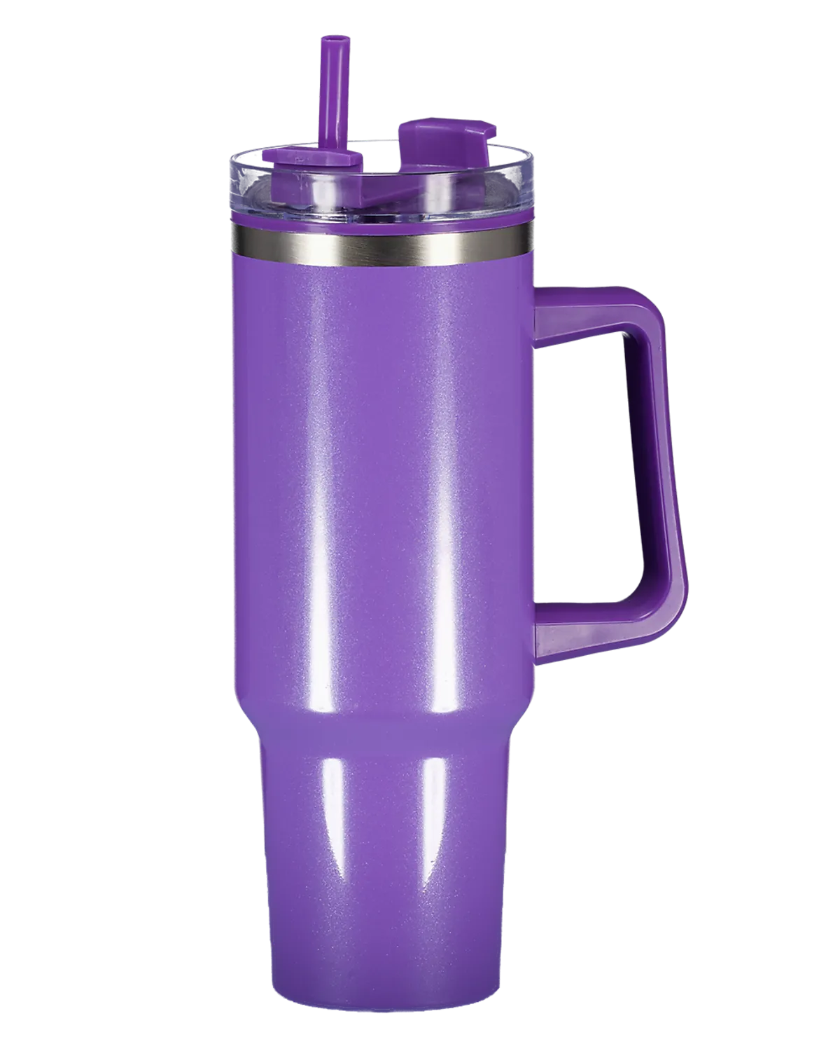 Gobelet avec paille - Violet