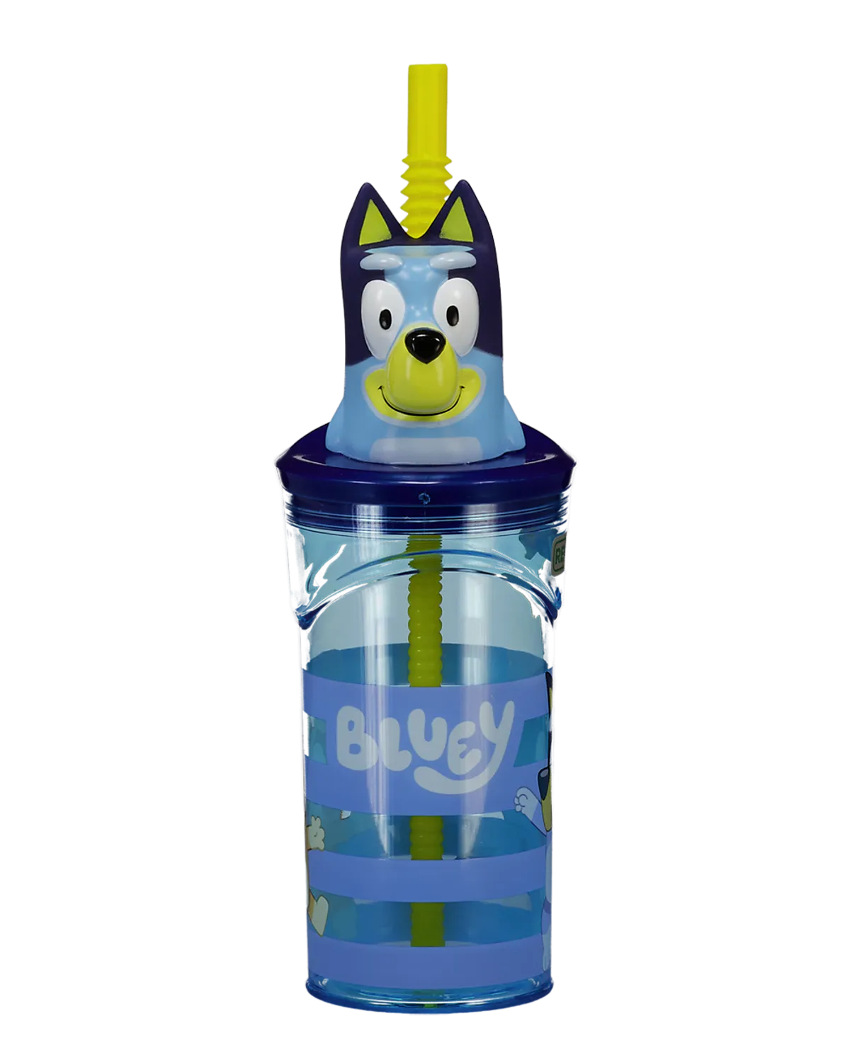 Drinkbeker met rietje - Blauw