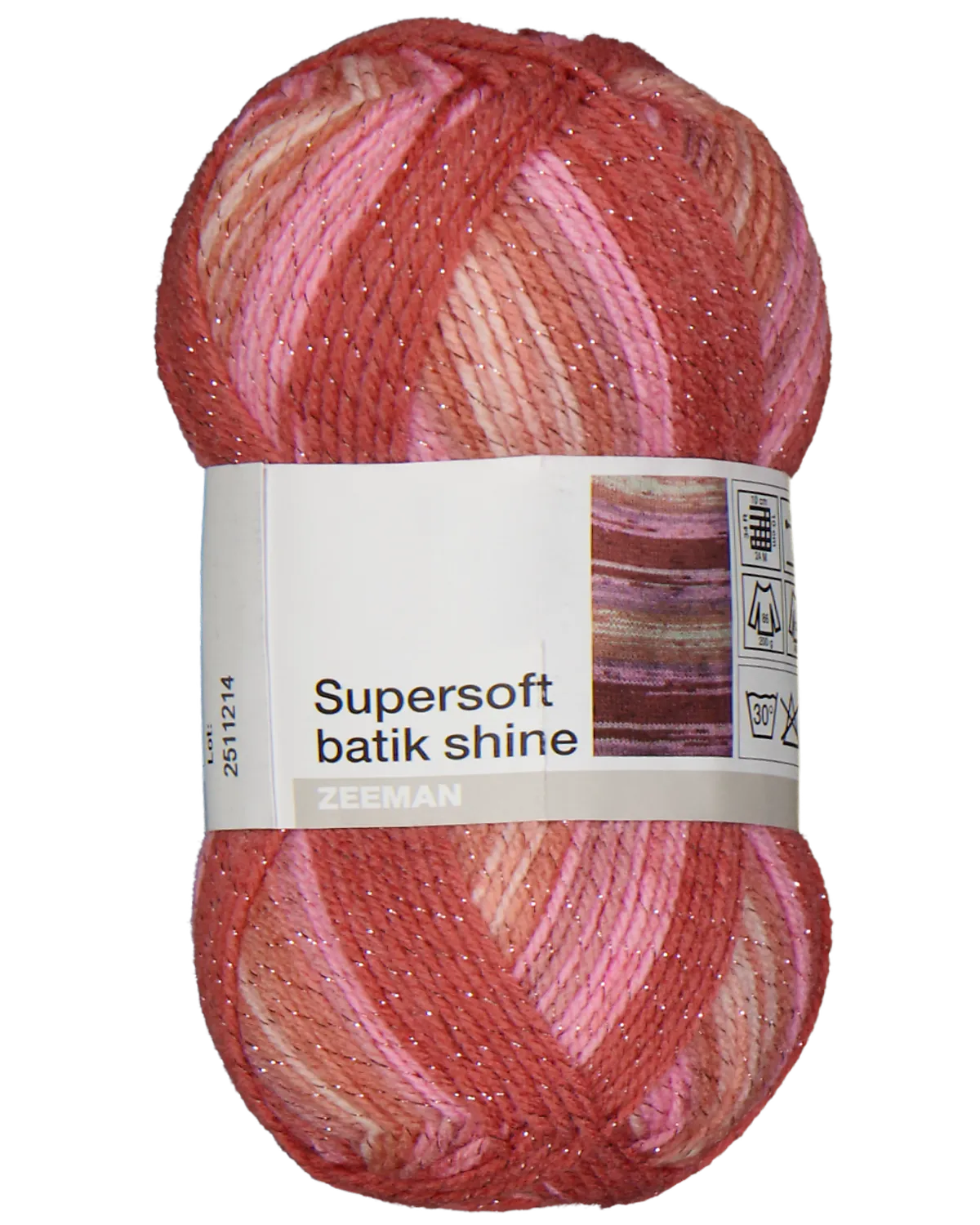 Supersoft batik shine Fil à tricoter - Rose