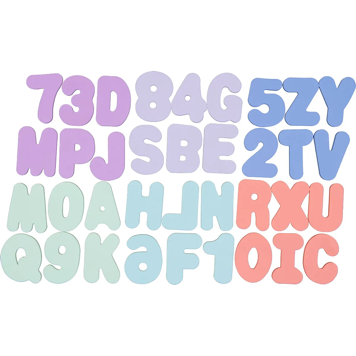 Badespielzeug Zahlen und Buchstaben - Multicolor