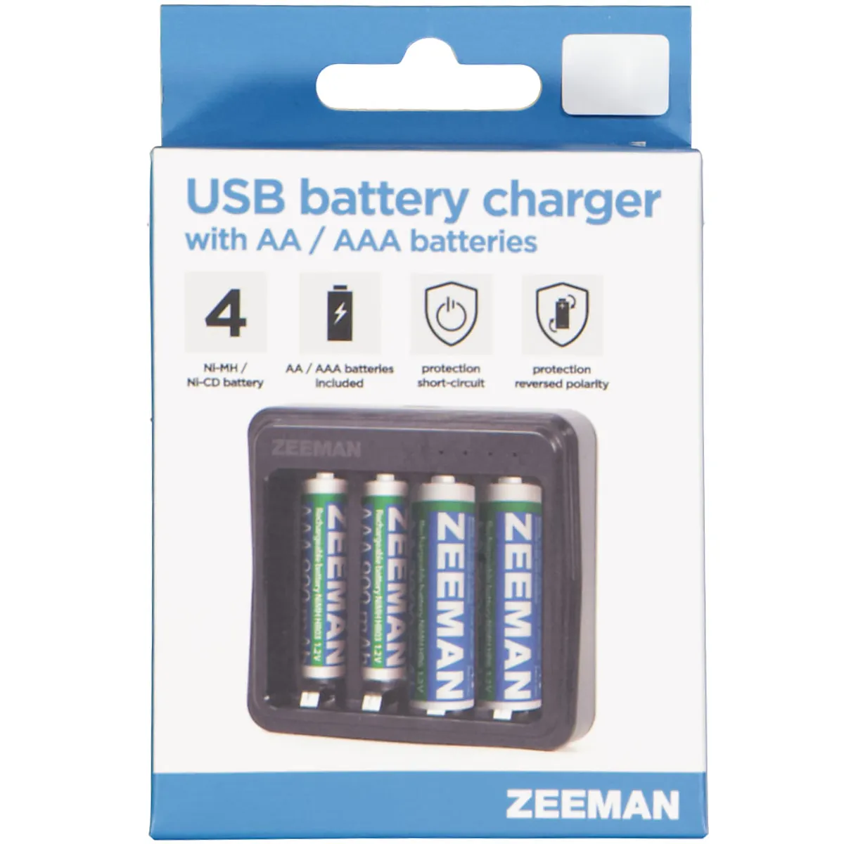 USB Batterieladegerät - Schwarz
