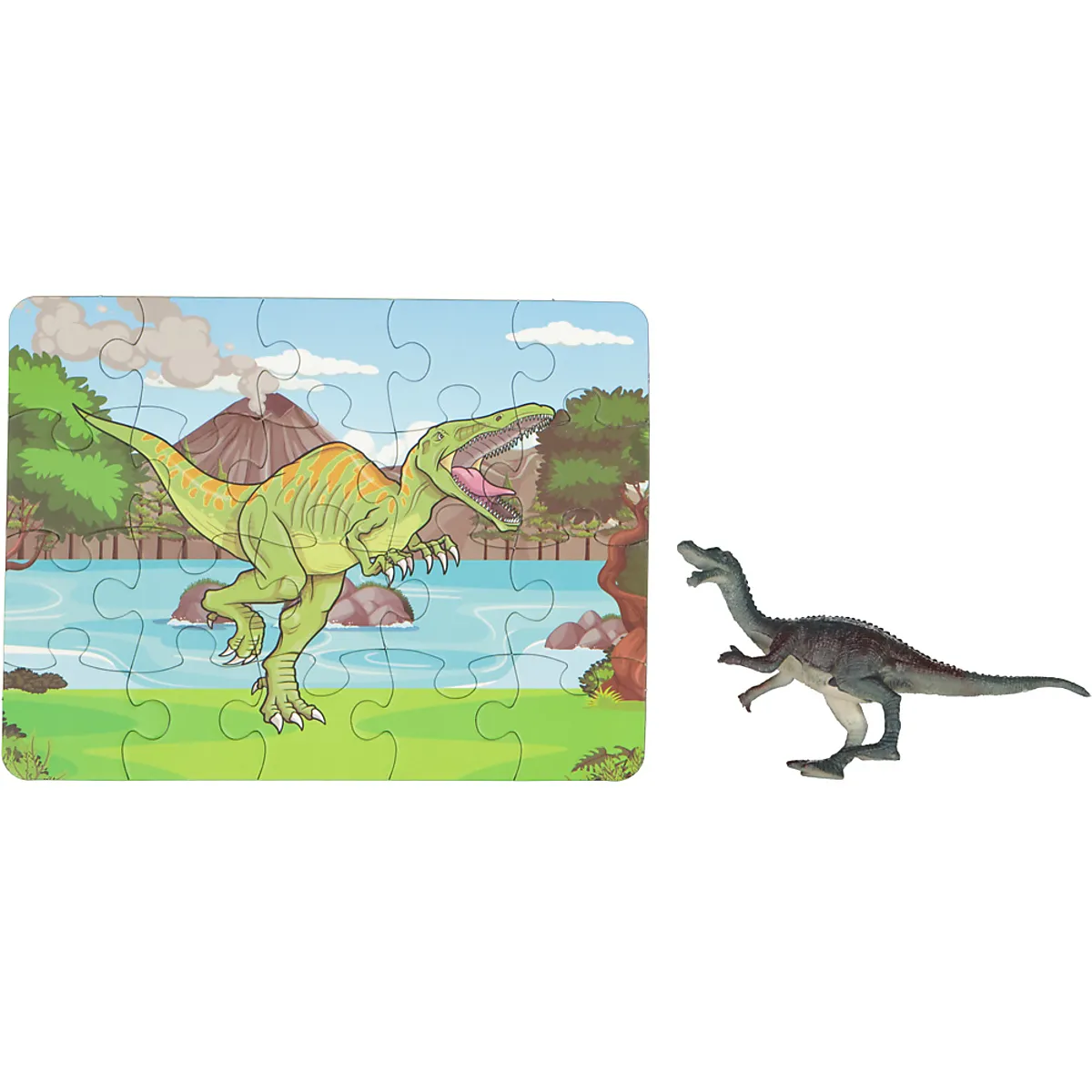 Dino avec puzzle jouet - Bleu