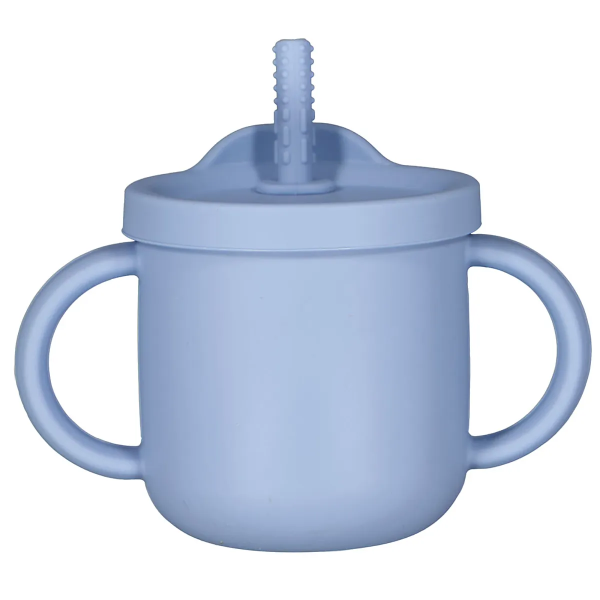 Drinkbeker met rietje - Blauw