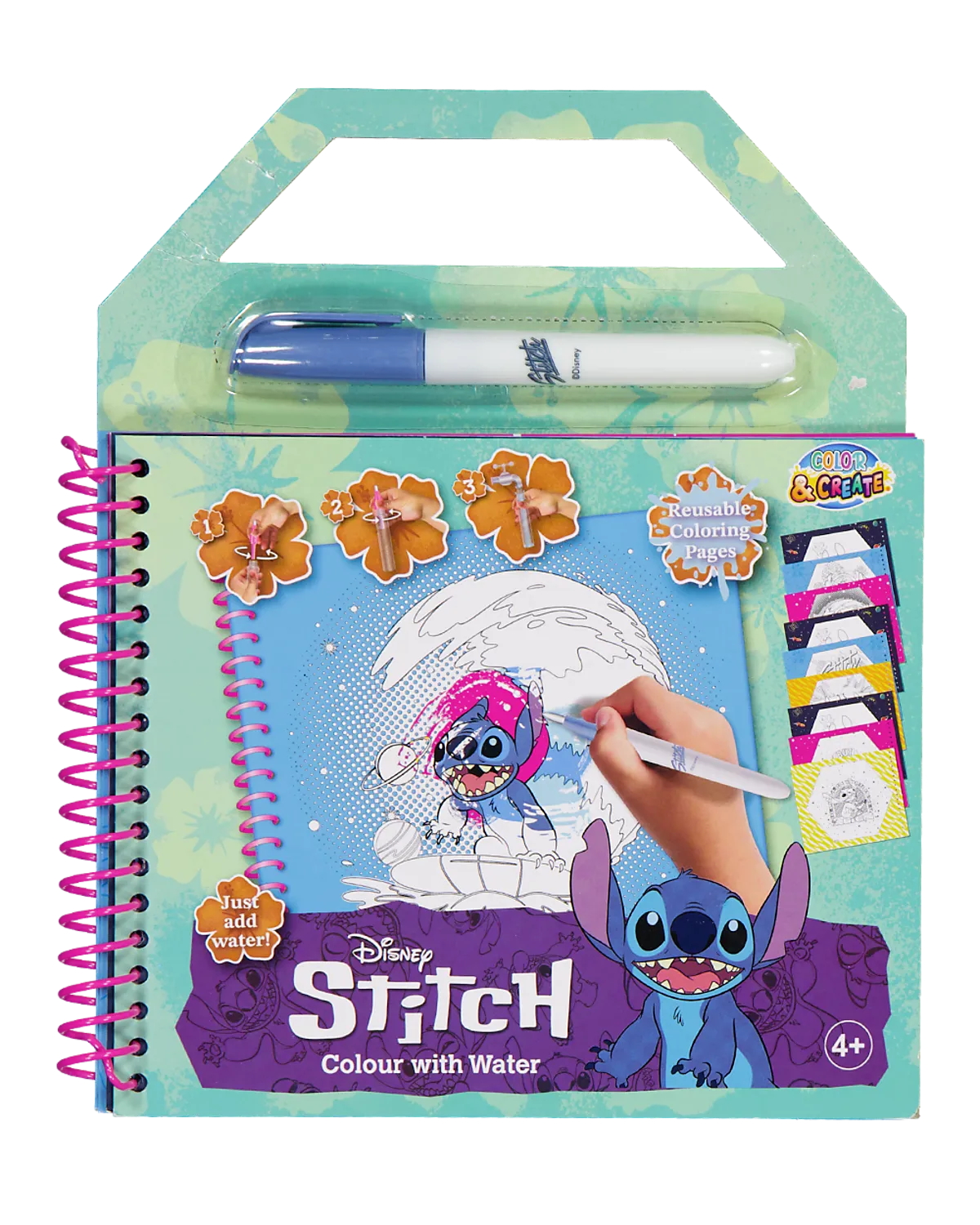 Album à colorier à l'eau - Multicolore