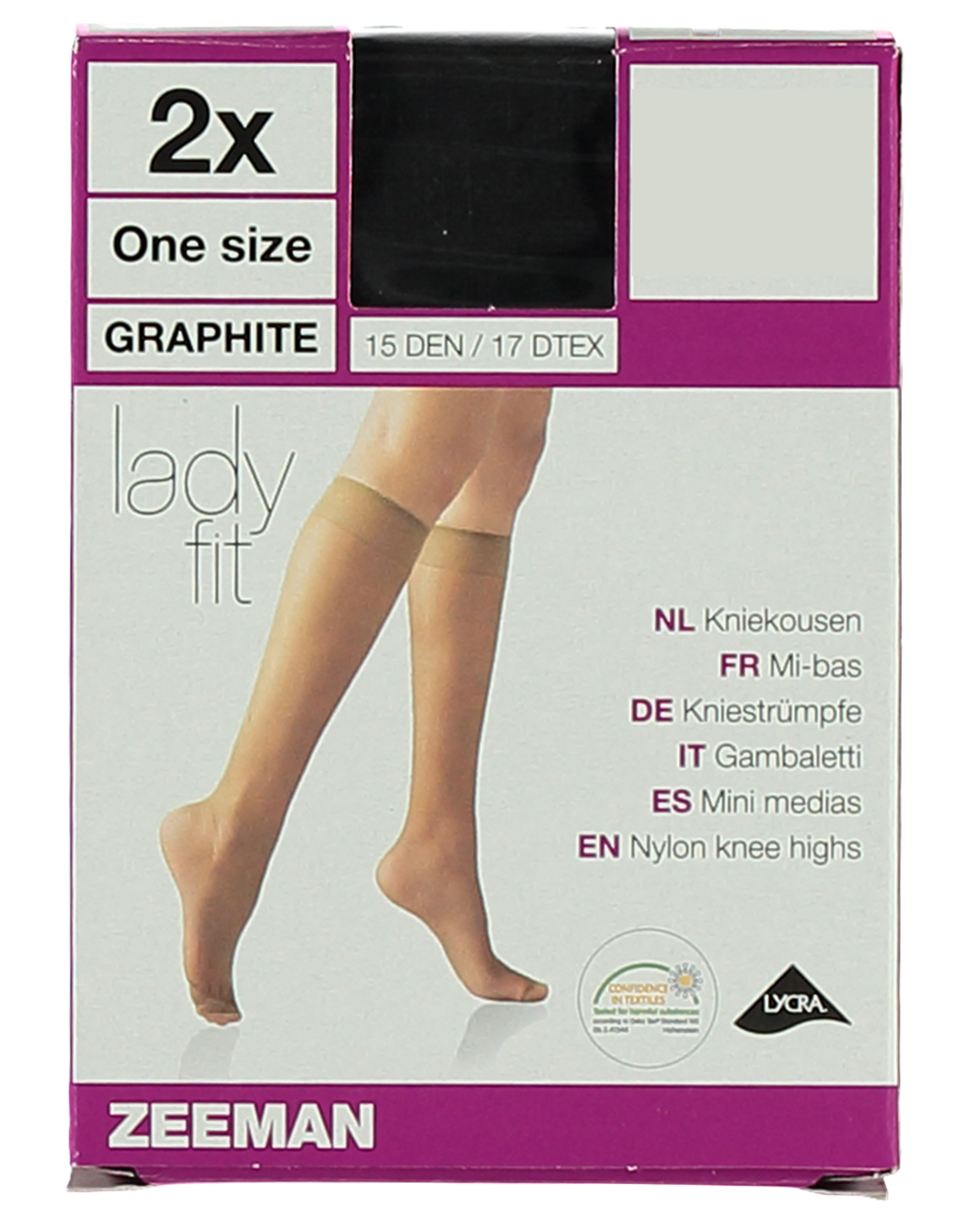 Lady fit Kniekousen - Zwart