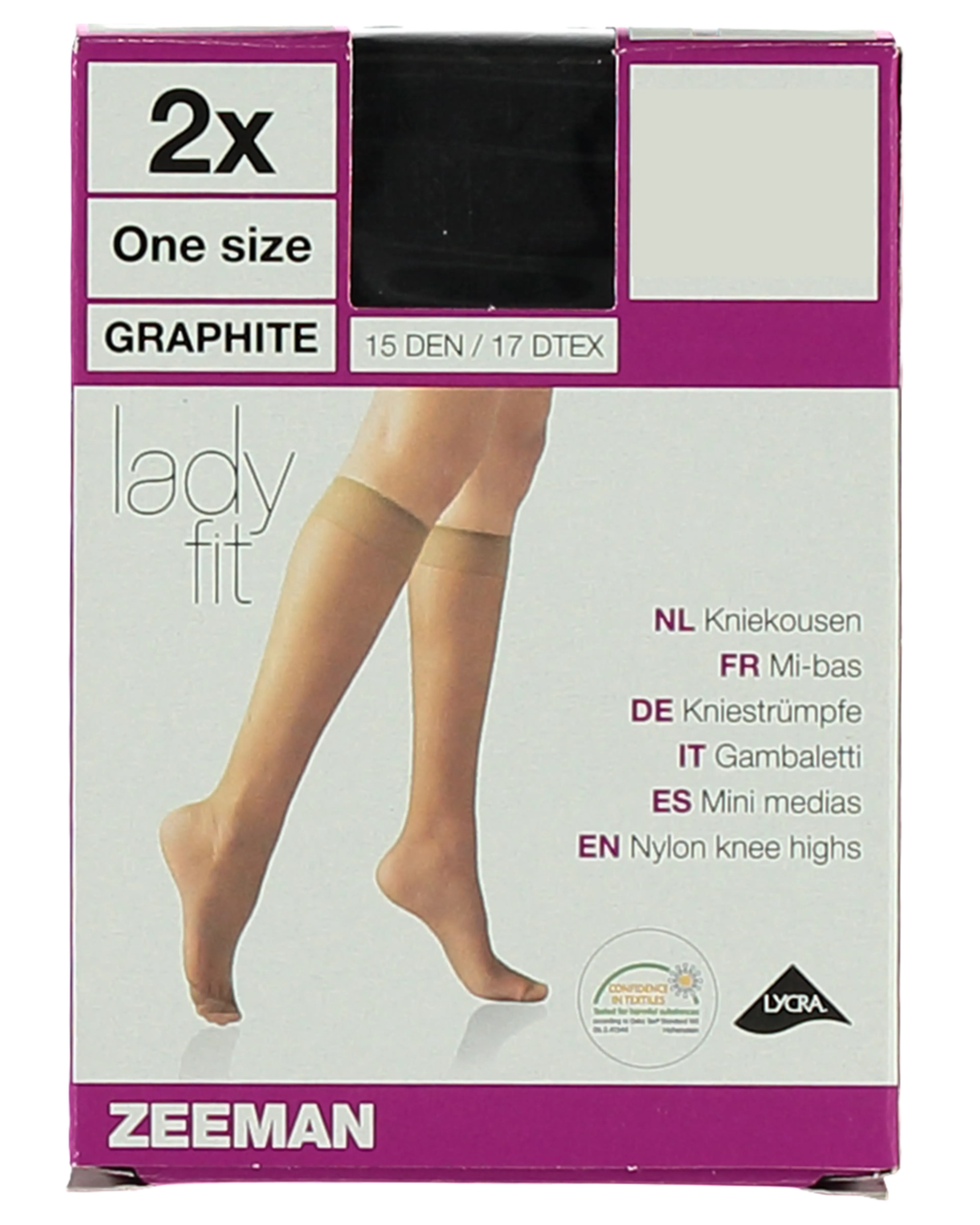 Lady fit Kniestrümpfe - Schwarz