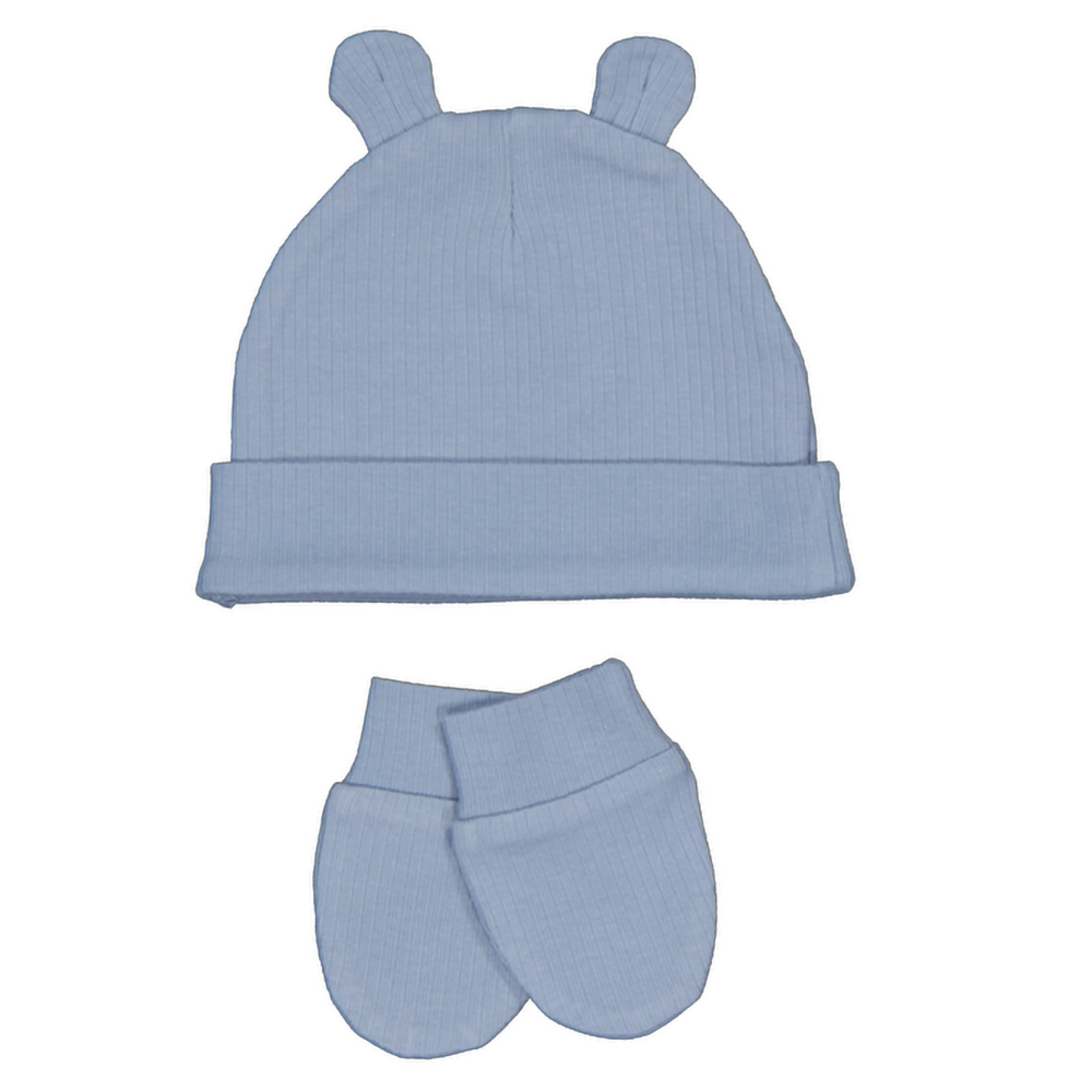 Bonnet avec moufles - Bleu