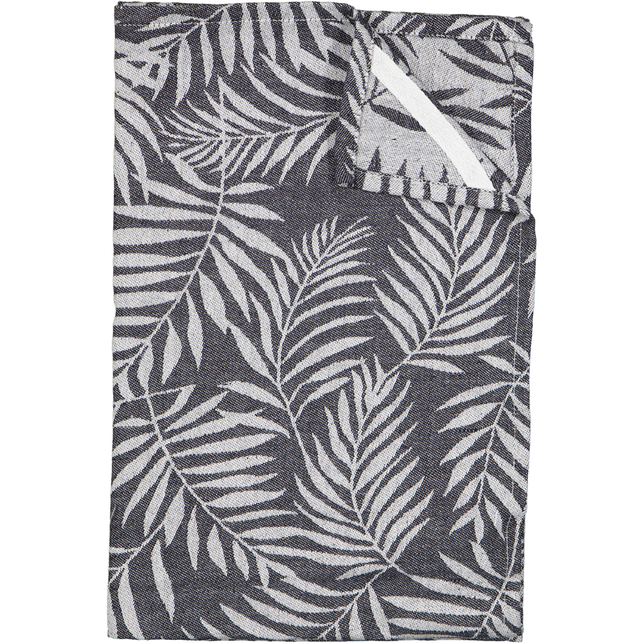 Little Stripes theedoek Zwart 50 x 70 cm
